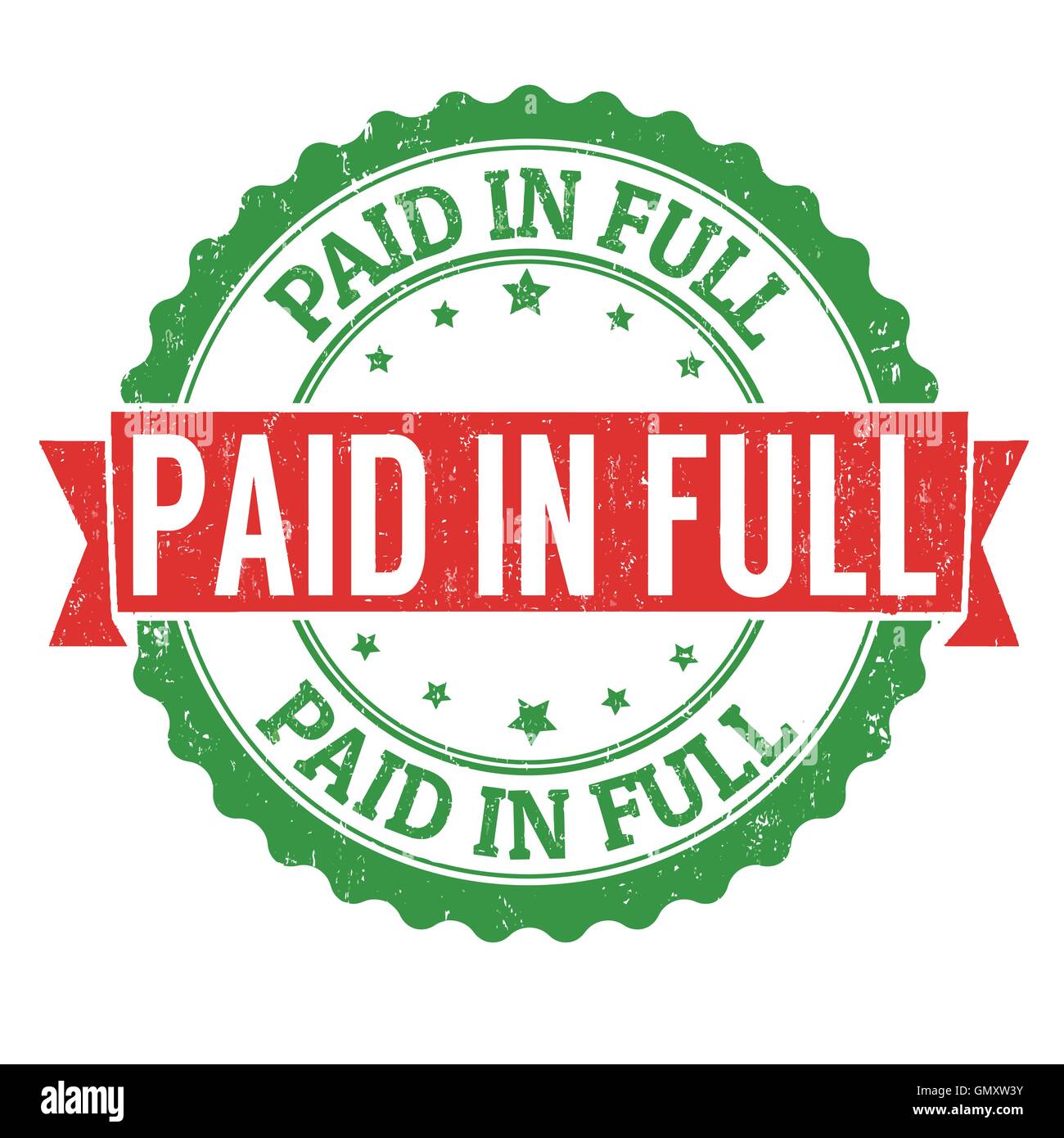 Paid in full stamp Stock Vector