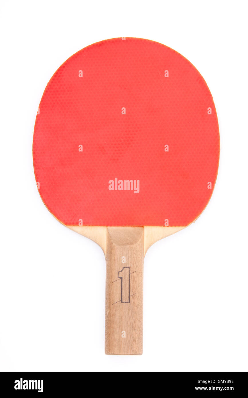 Ping pong paddle isolated on white Stock Photo Alamy