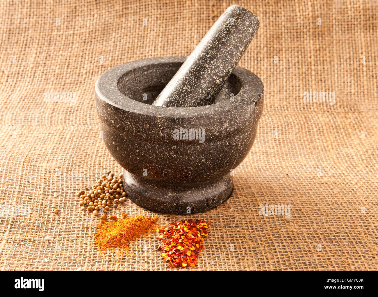 pestle and mortar Stock Photo