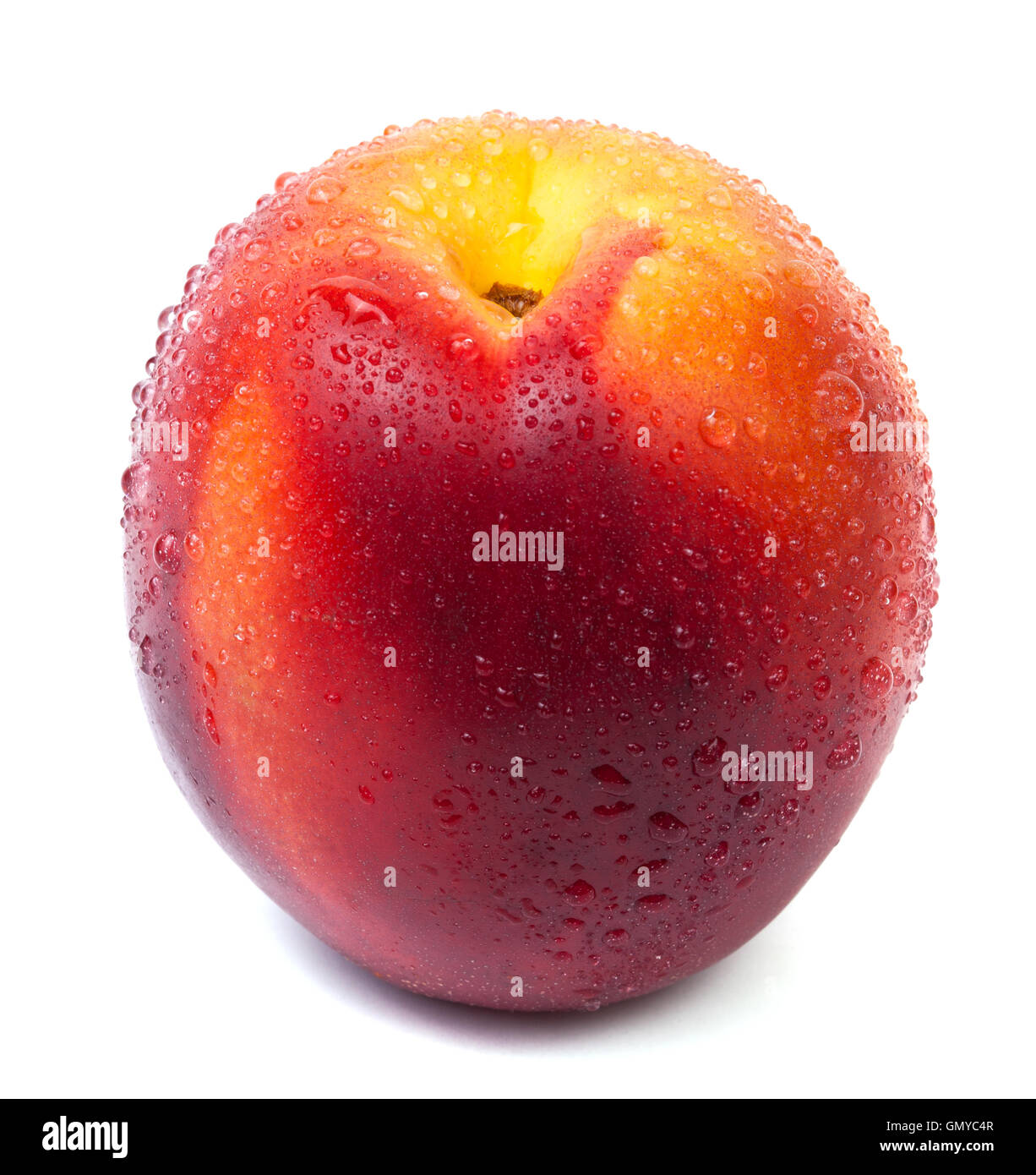 Nectarine with water drops Stock Photo Alamy