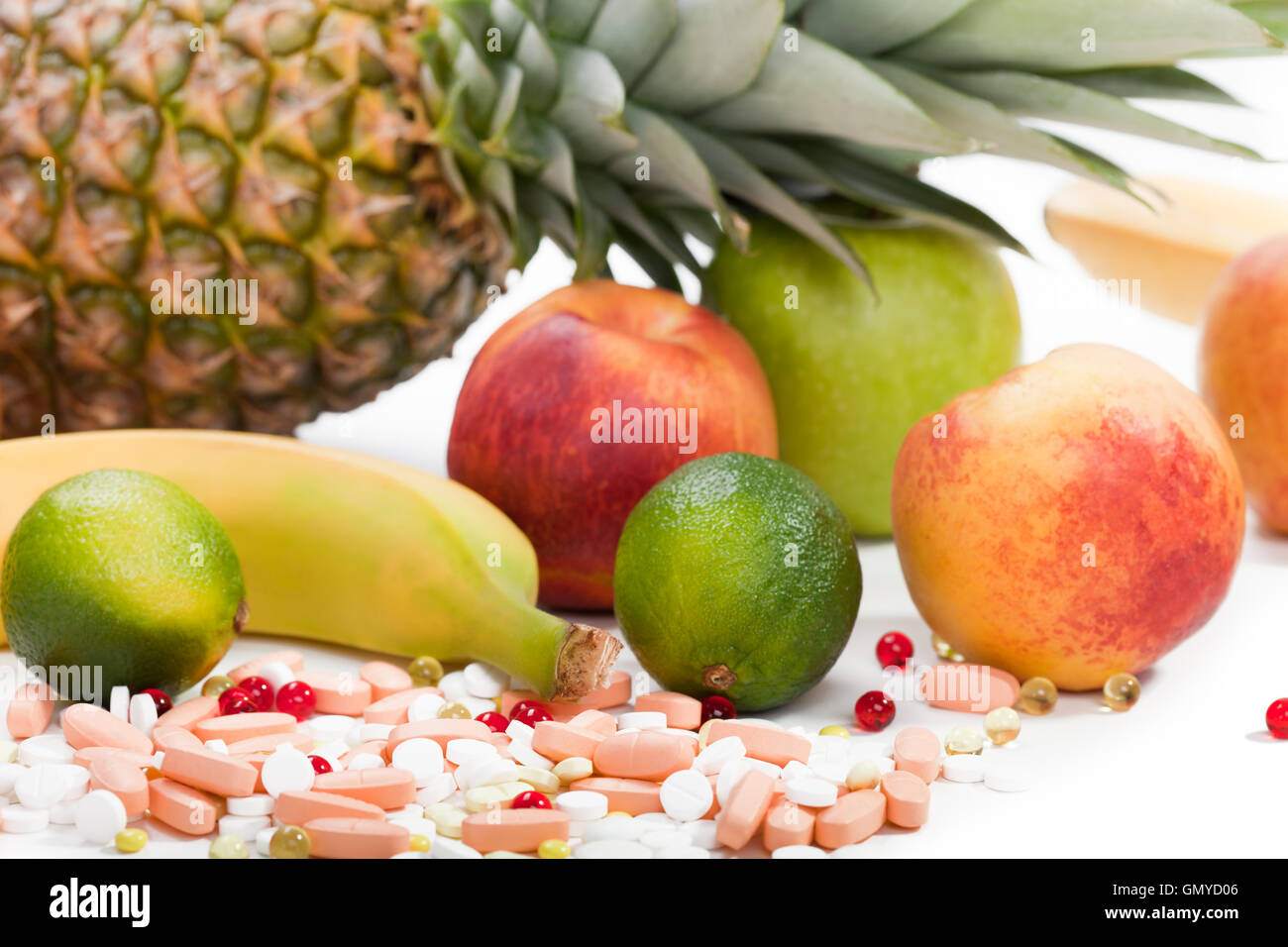 Multi fruit vitamin food Stock Photo Alamy