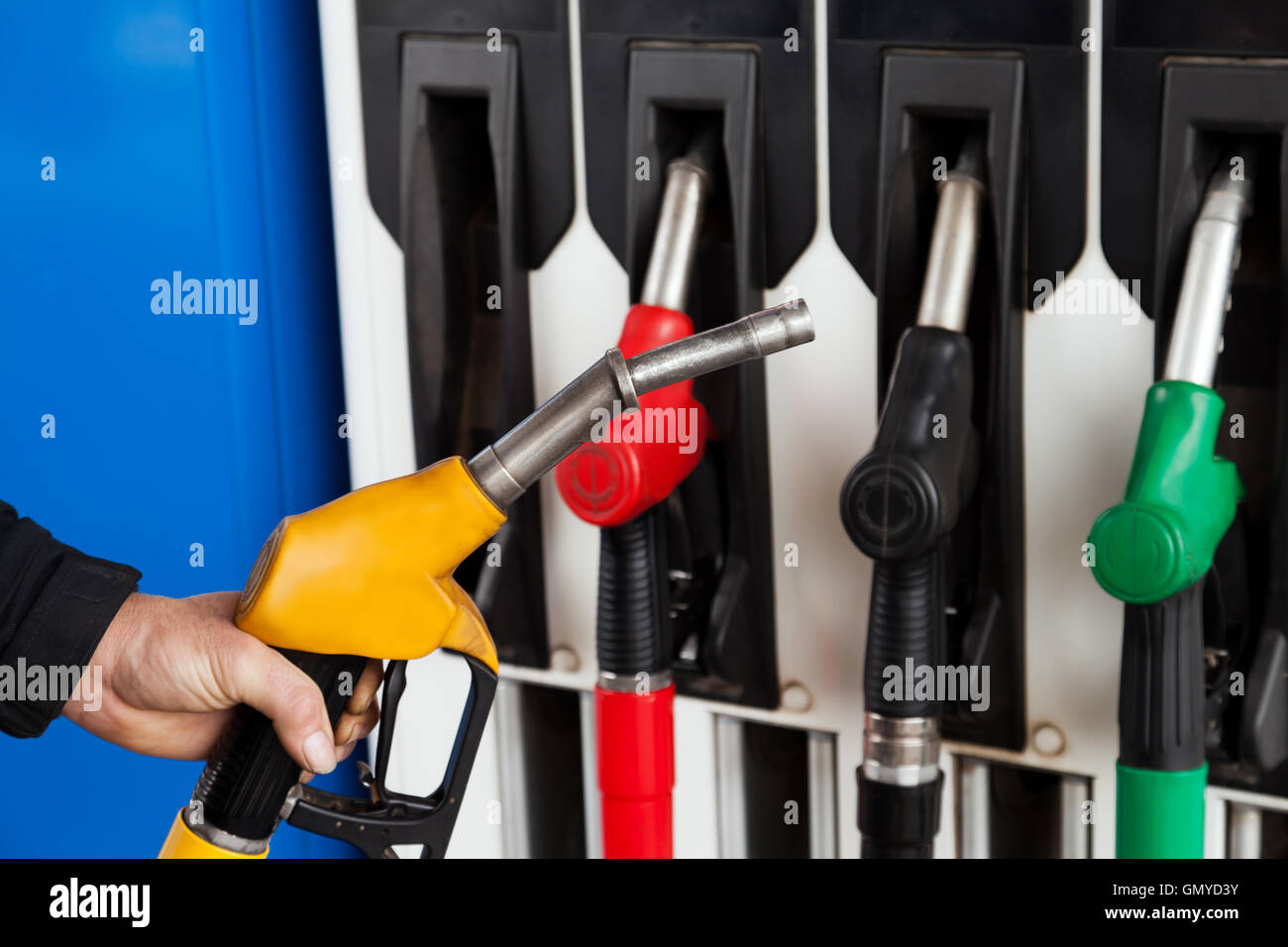Gasoline station fuel pumps Stock Photo Alamy