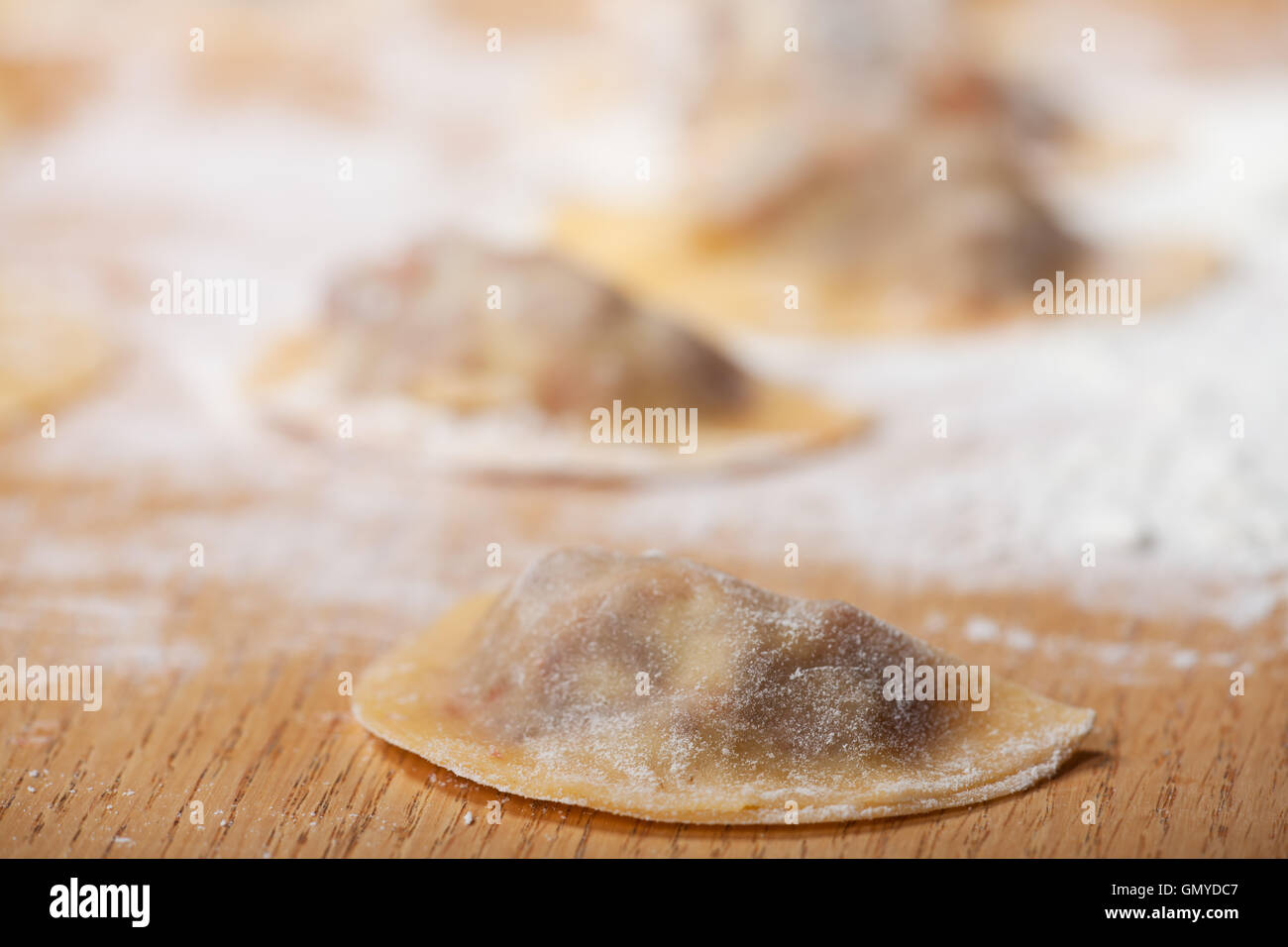 rolled out dough for making ravioli Stock Photo Alamy