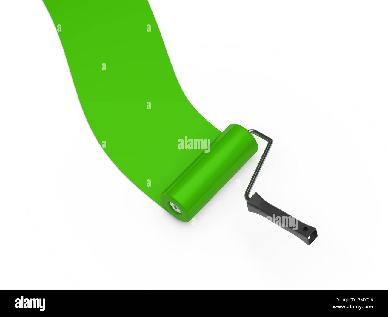 paint roller green Stock Photo Alamy