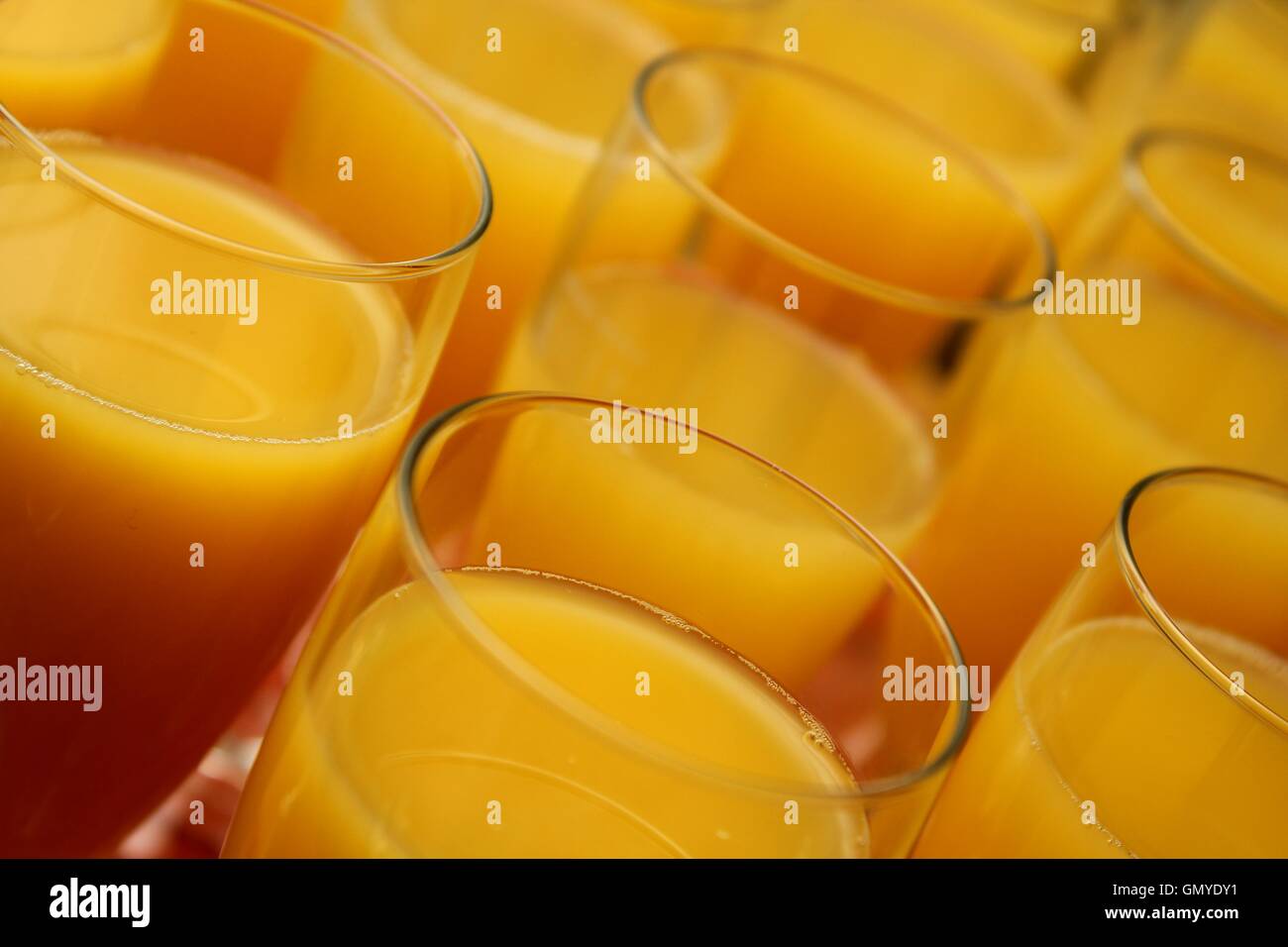 champagne, mixxed with orange juice, Reception Stock Photo Alamy