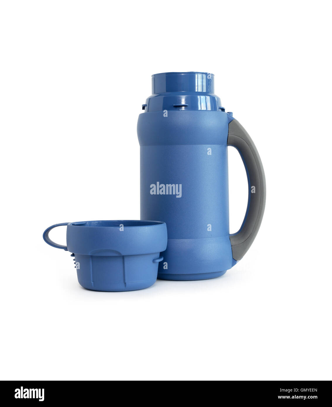 Open Thermos On White Stock Photo Alamy