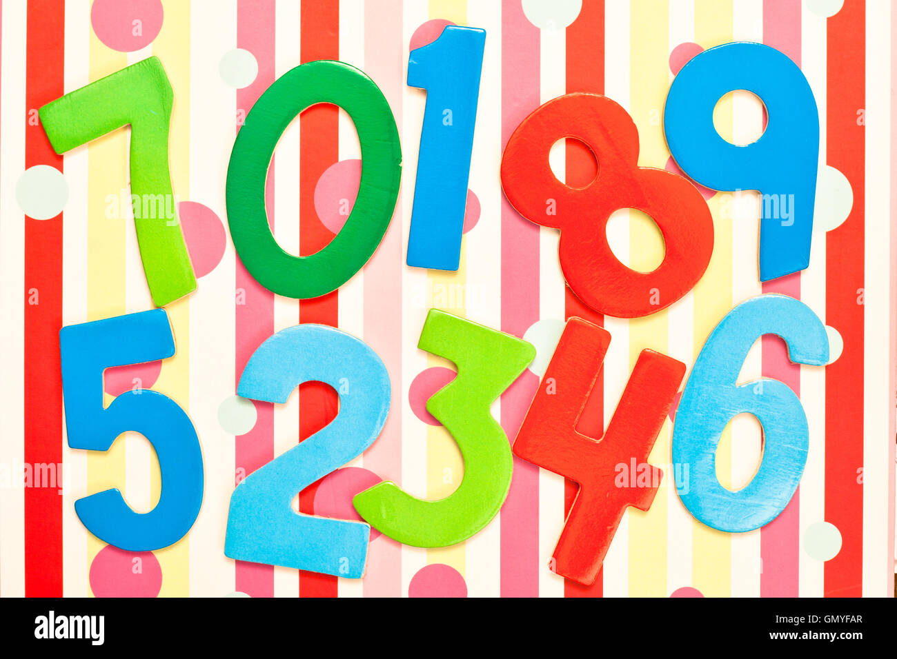 Colourful numbers Stock Photo