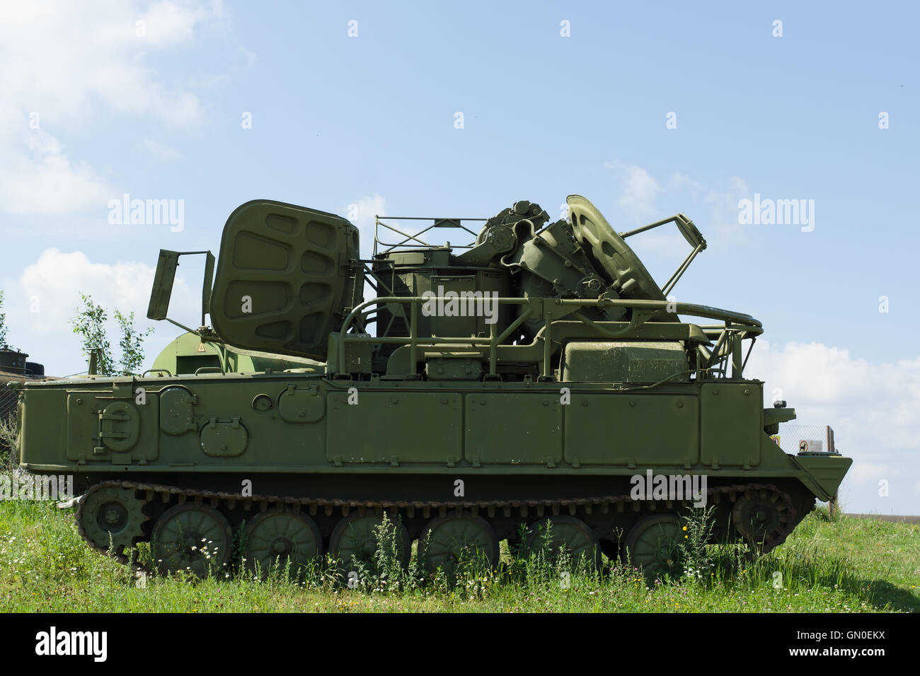 powerful military industry products are used for defense and attack Stock Photo