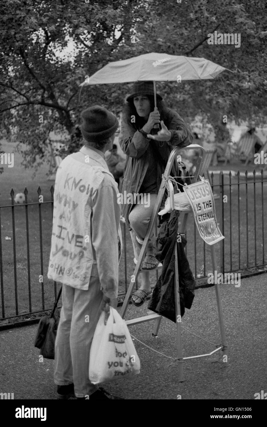 hyde park speakers corner brian mcguire Stock Photo Alamy