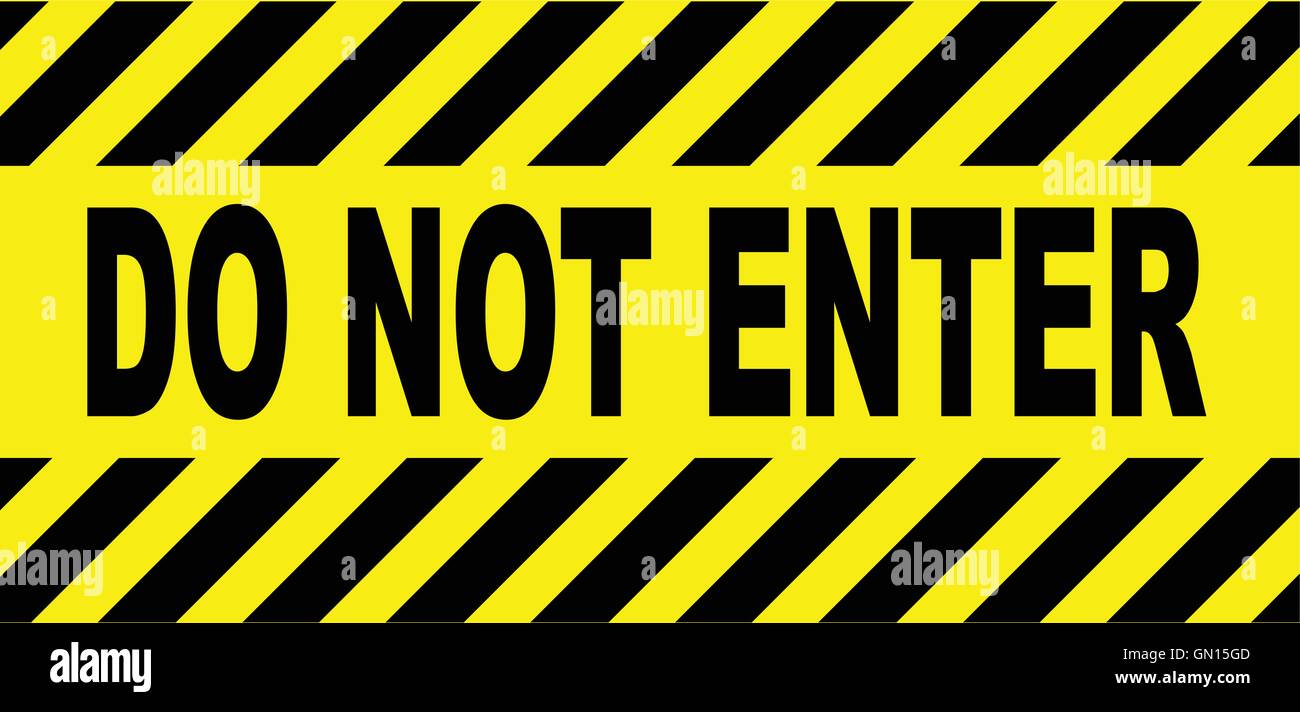 Download Yellow And Black Do Not Enter Sign Stock Vector Image ...