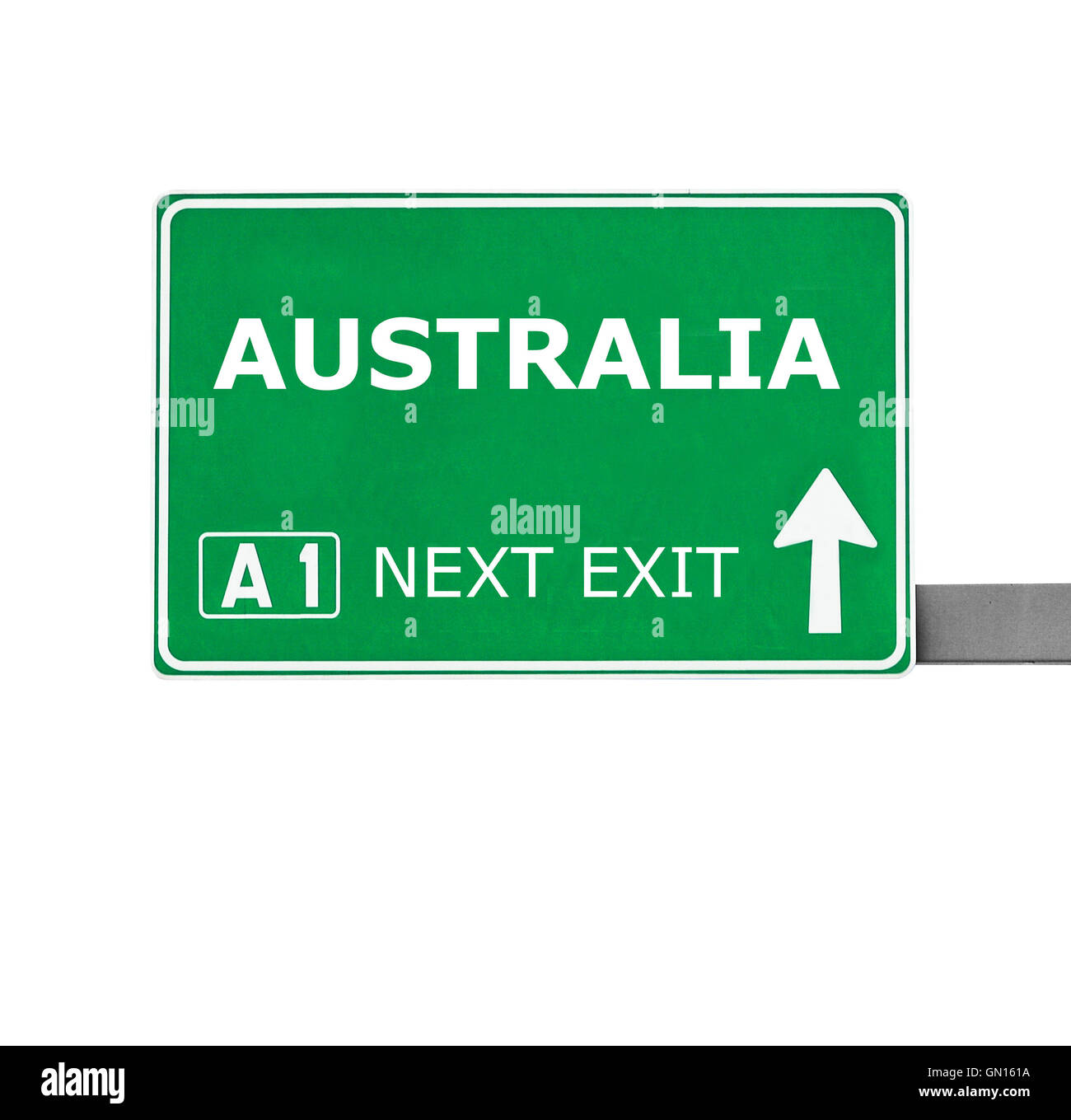 AUSTRALIA road sign isolated on white Stock Photo