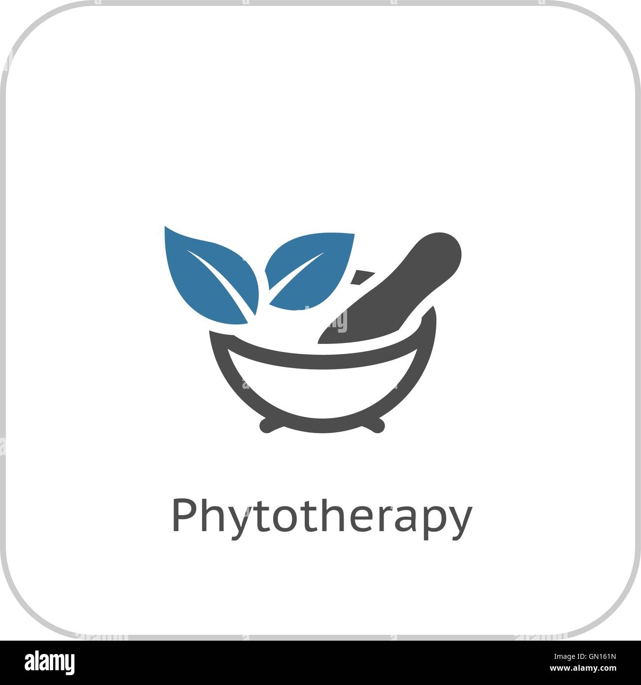 Phytotherapy Icon. Flat Design. Stock Vector