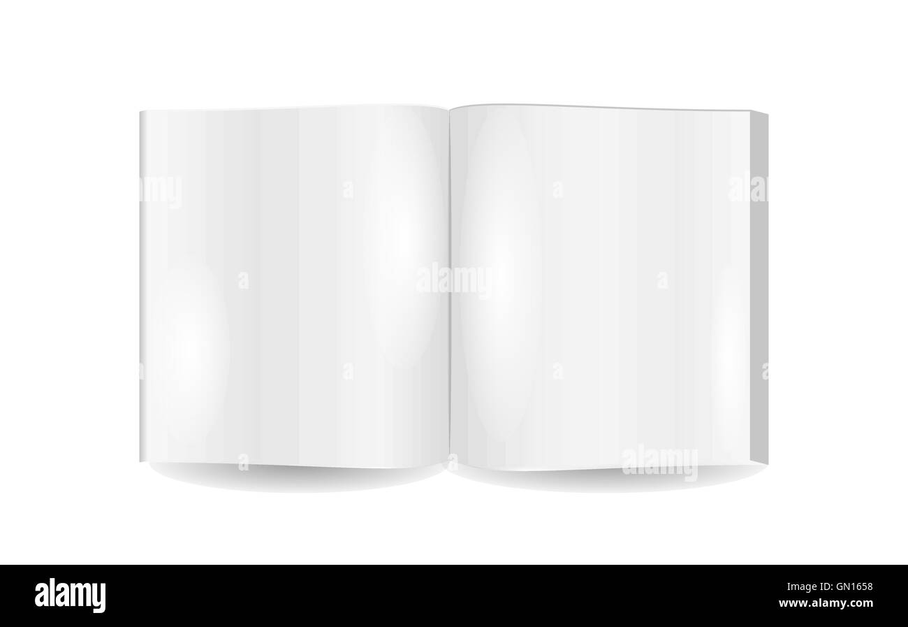 open book with blank pages Stock Vector