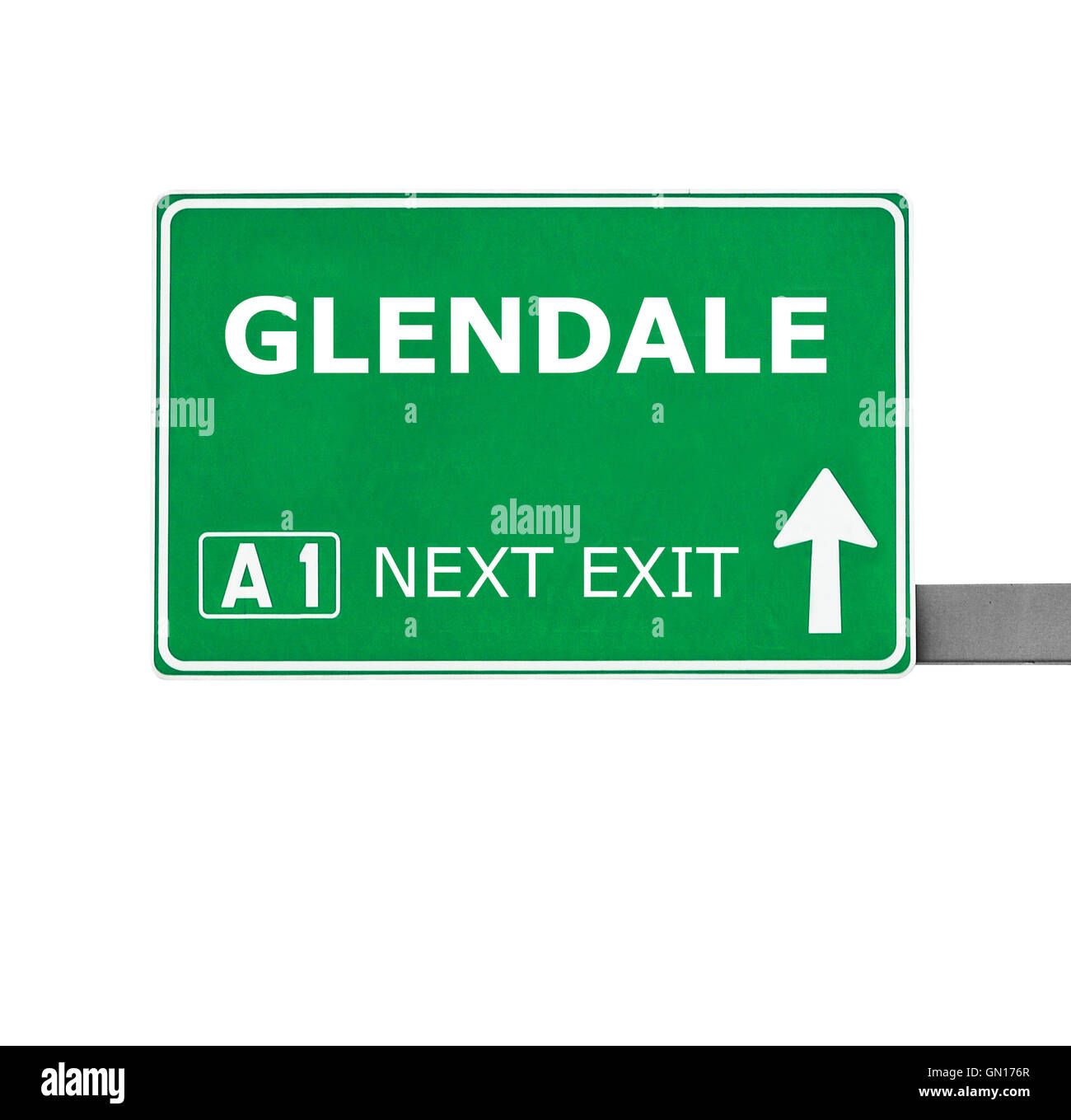 GLENDALE road sign isolated on white Stock Photo
