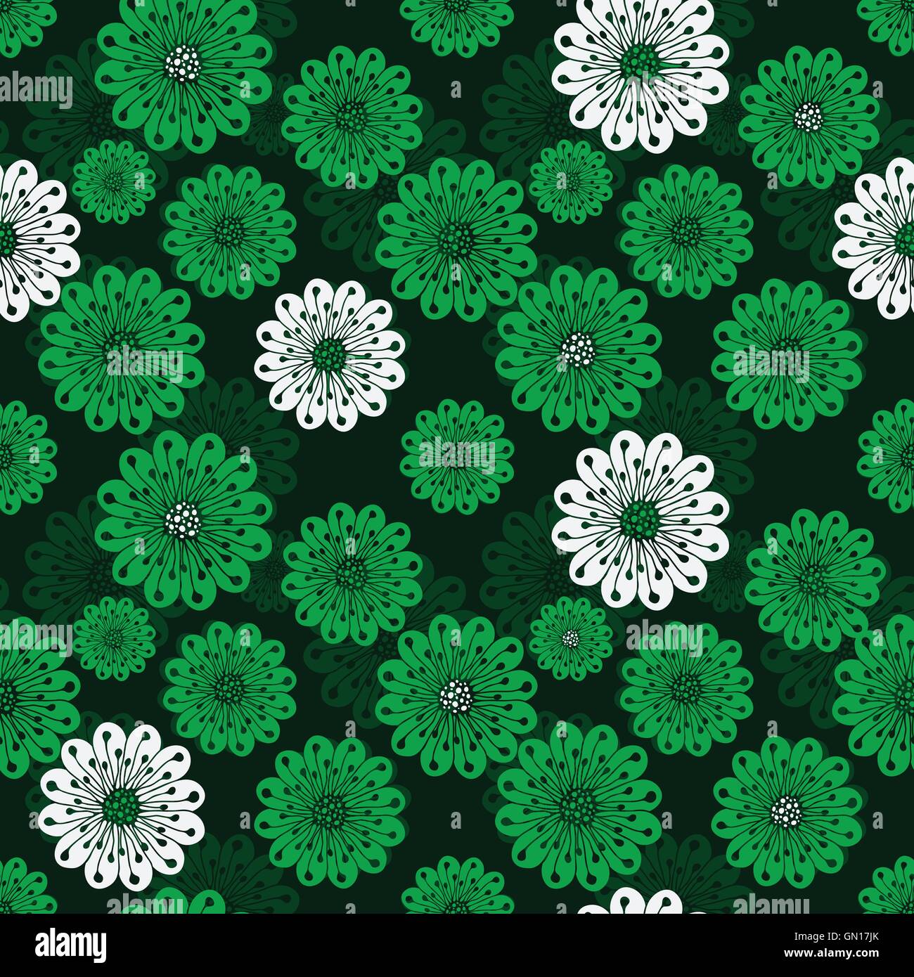 Seamless floral green spring pattern Stock Vector Image & Art - Alamy