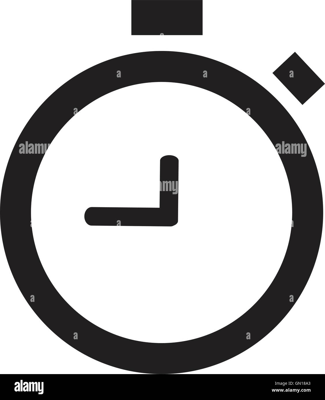 White alarm clock icon isolated Stock Vector Images - Alamy