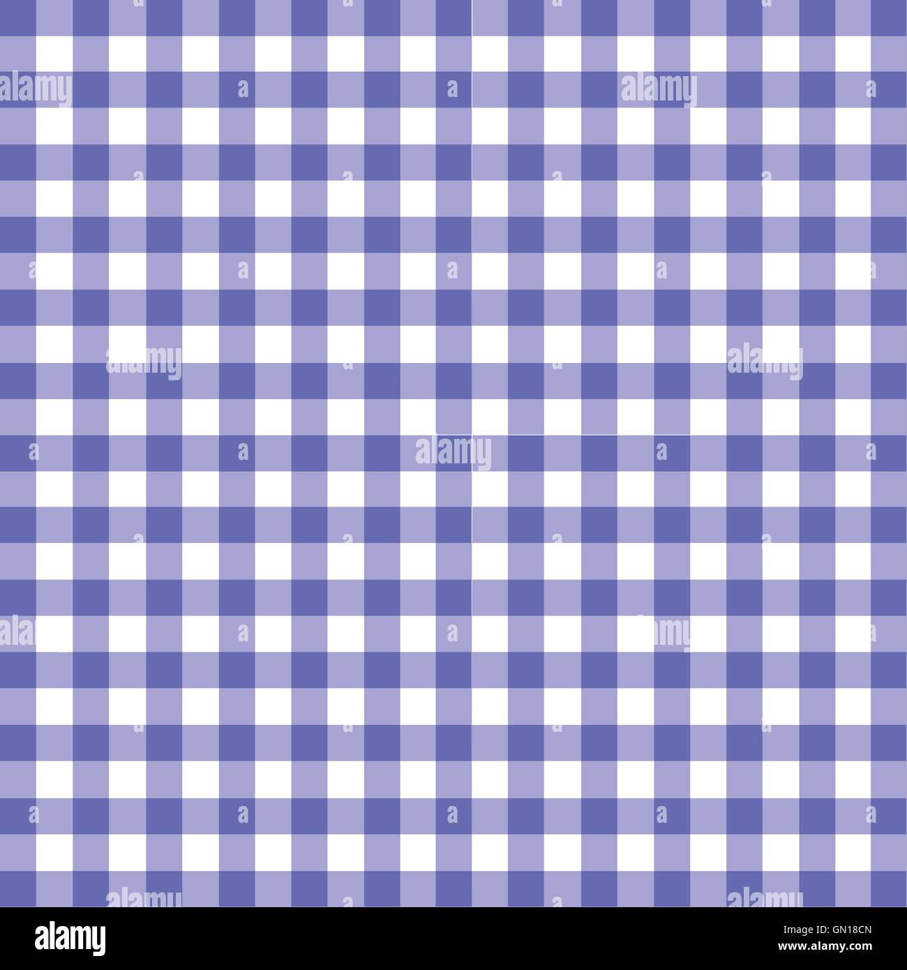 Blue Gingham Material Stock Vector