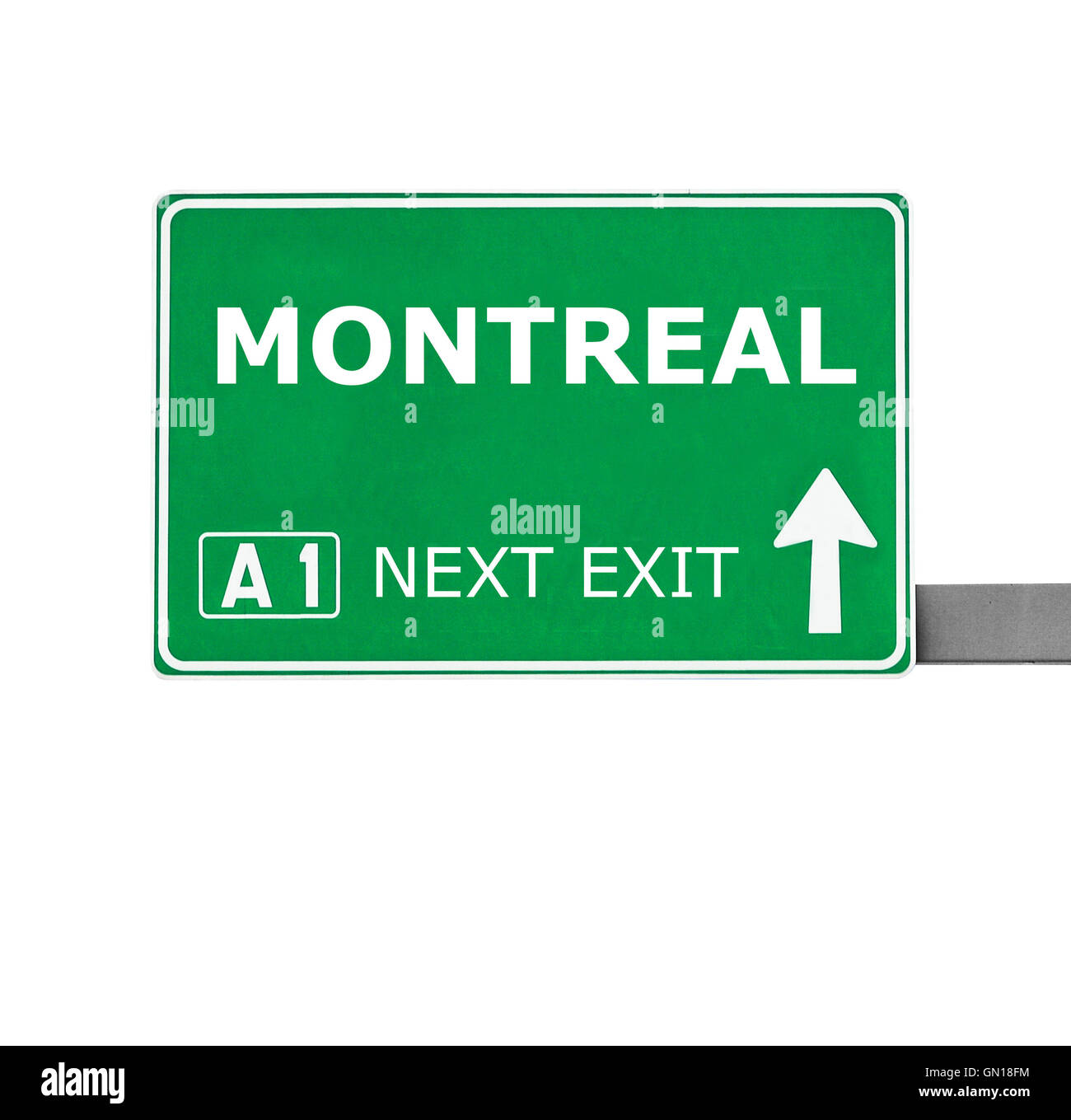 MONTREAL road sign isolated on white Stock Photo Alamy