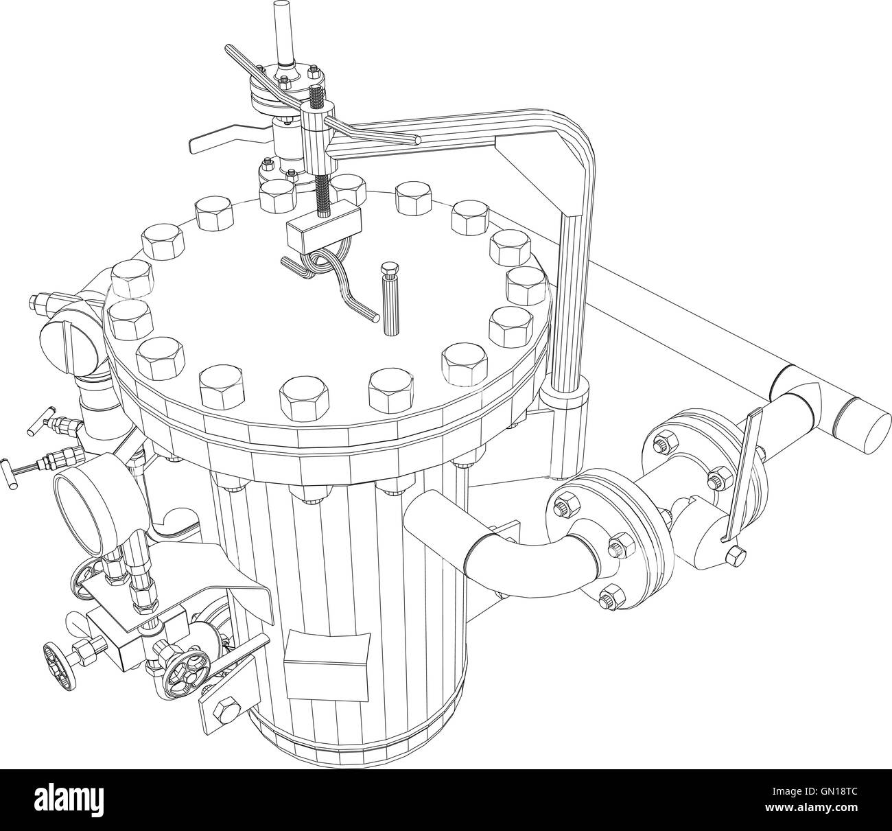 Picture of heat exchanger Stock Vector Image & Art Alamy