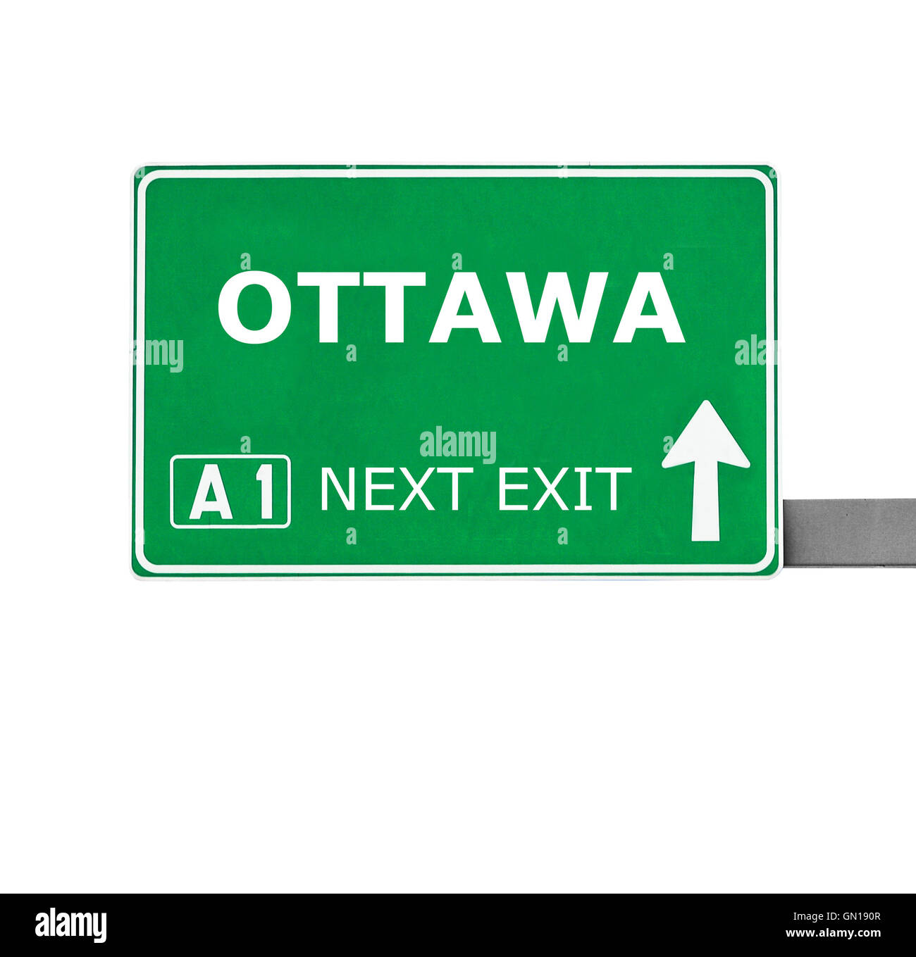 OTTAWA road sign isolated on white Stock Photo Alamy