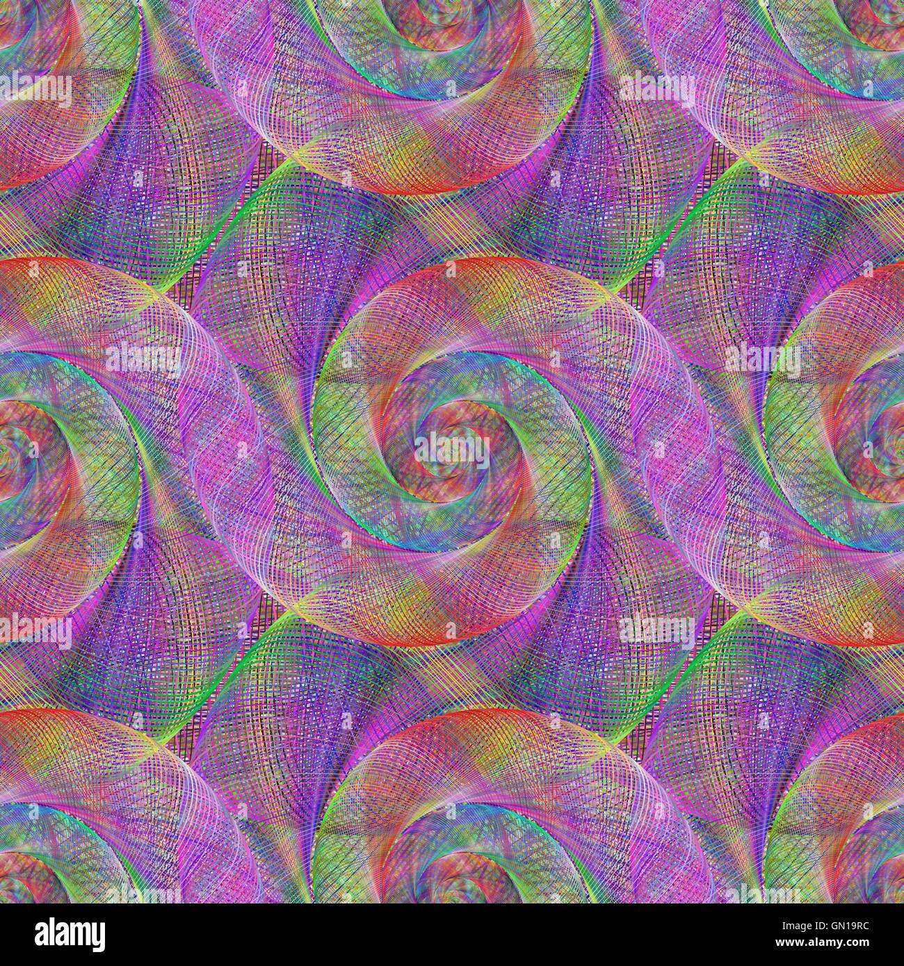 Multicolored wired abstract spiral pattern Stock Vector