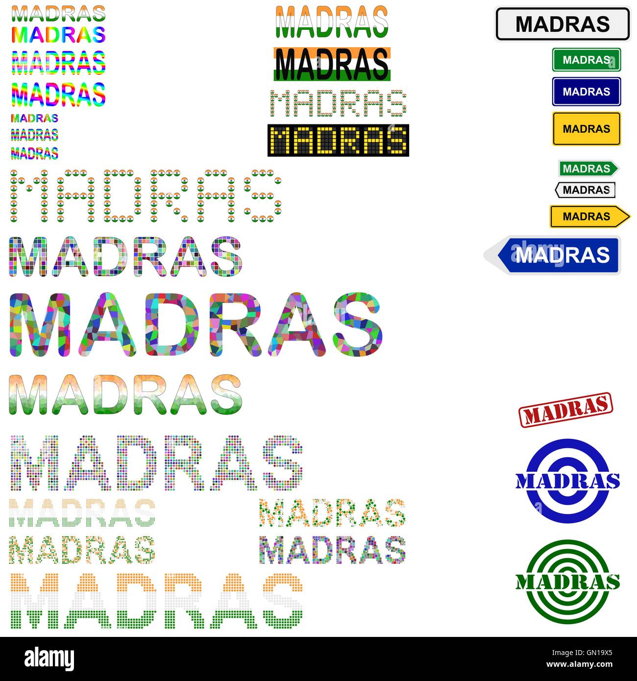 Madras Board Stock Vector Images Alamy