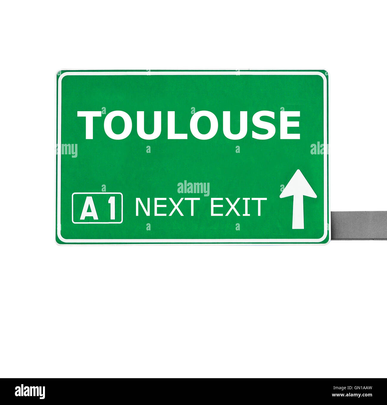 TOULOUSE road sign isolated on white Stock Photo