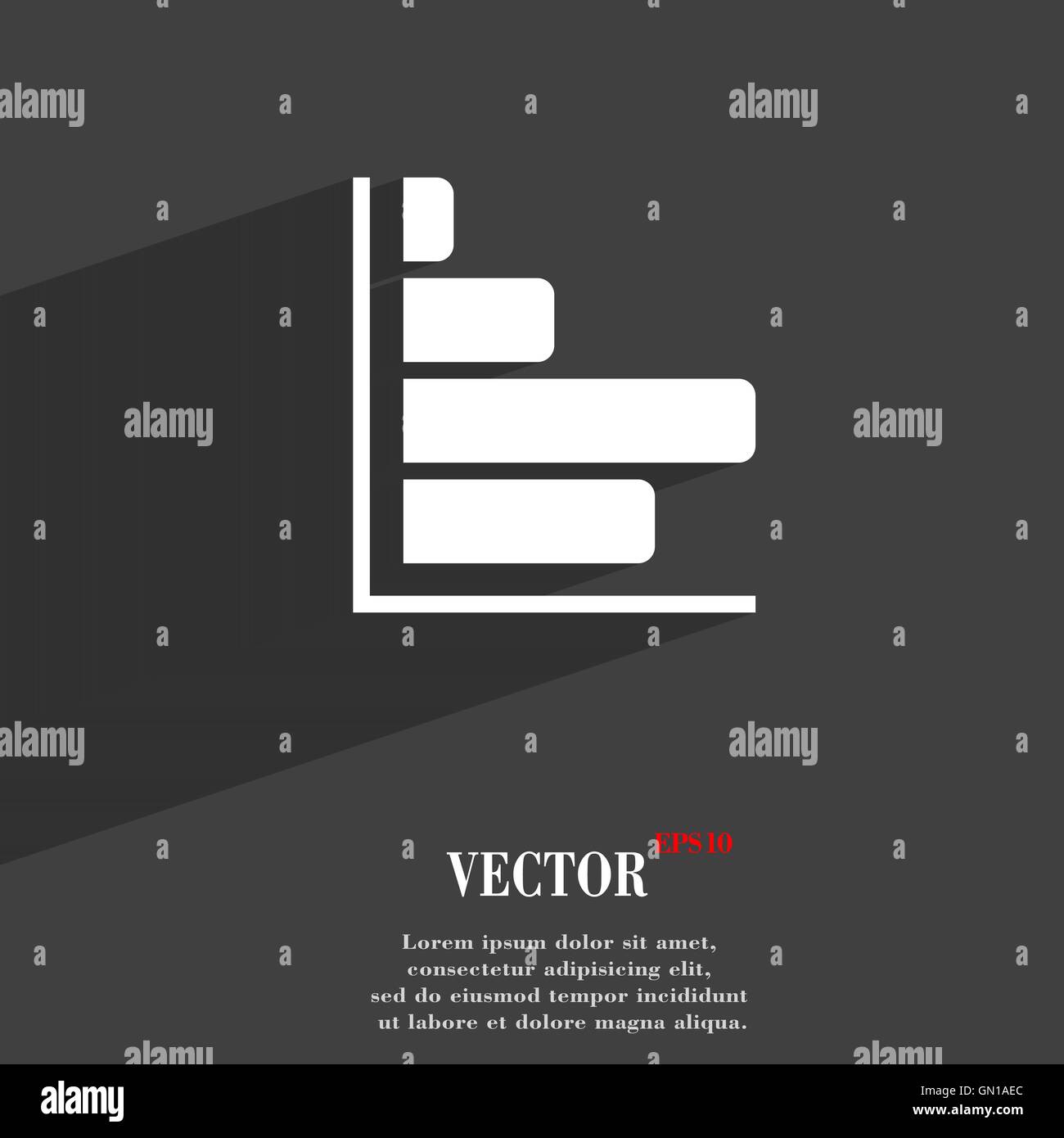 Infographic symbol Flat modern web design with long shadow and space ...