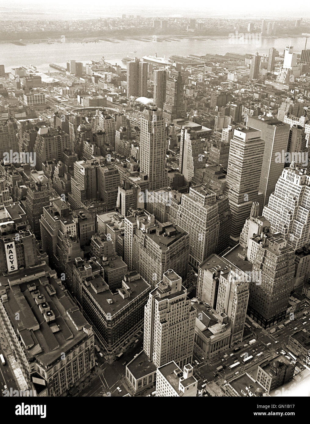 1980’s new york seen  from empire state building Stock Photo