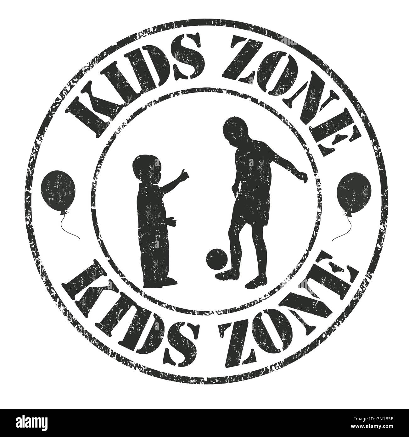Kids zone stamp Stock Vector