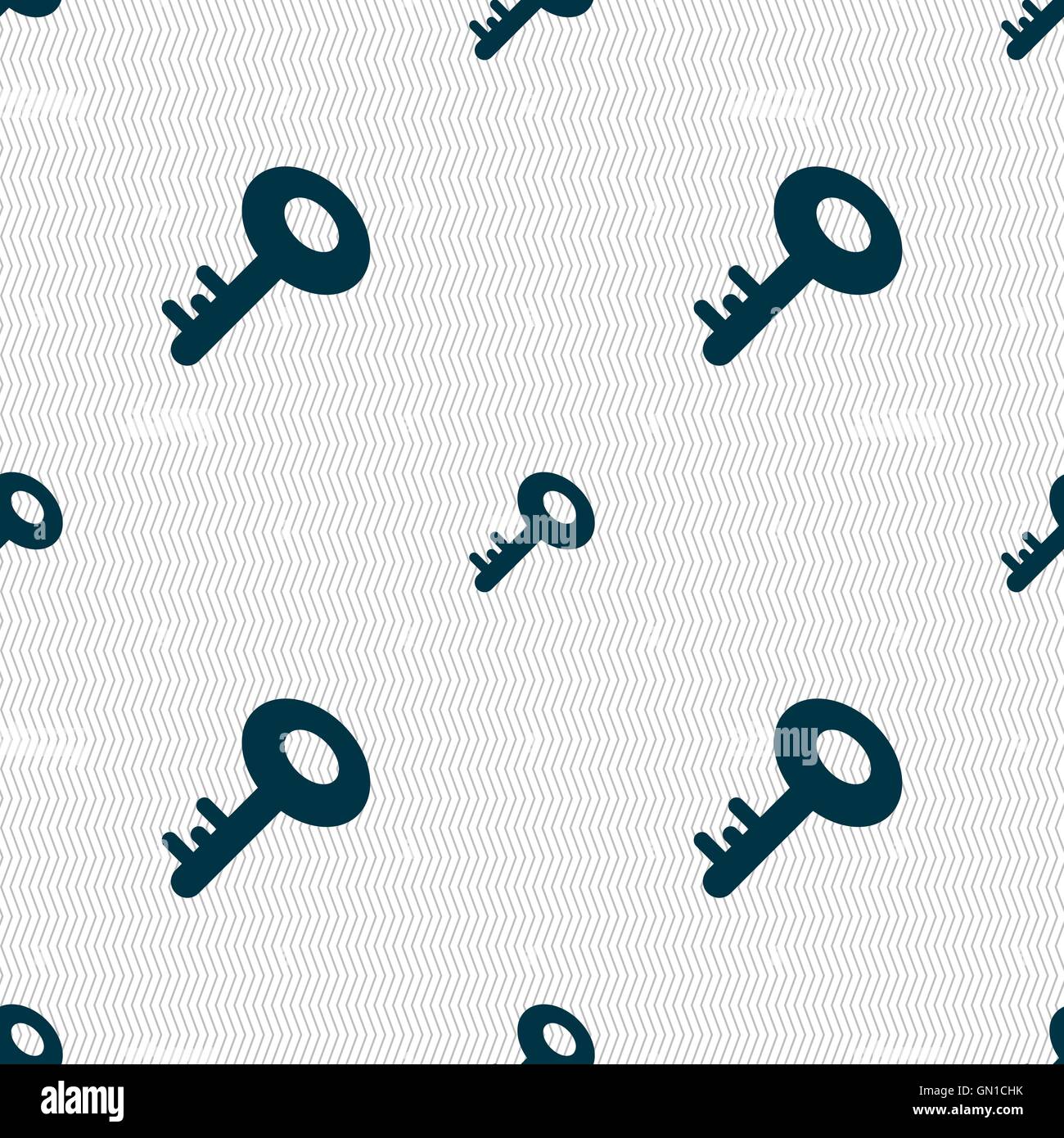 Key icon sign. Seamless pattern with geometric texture. Vector Stock ...