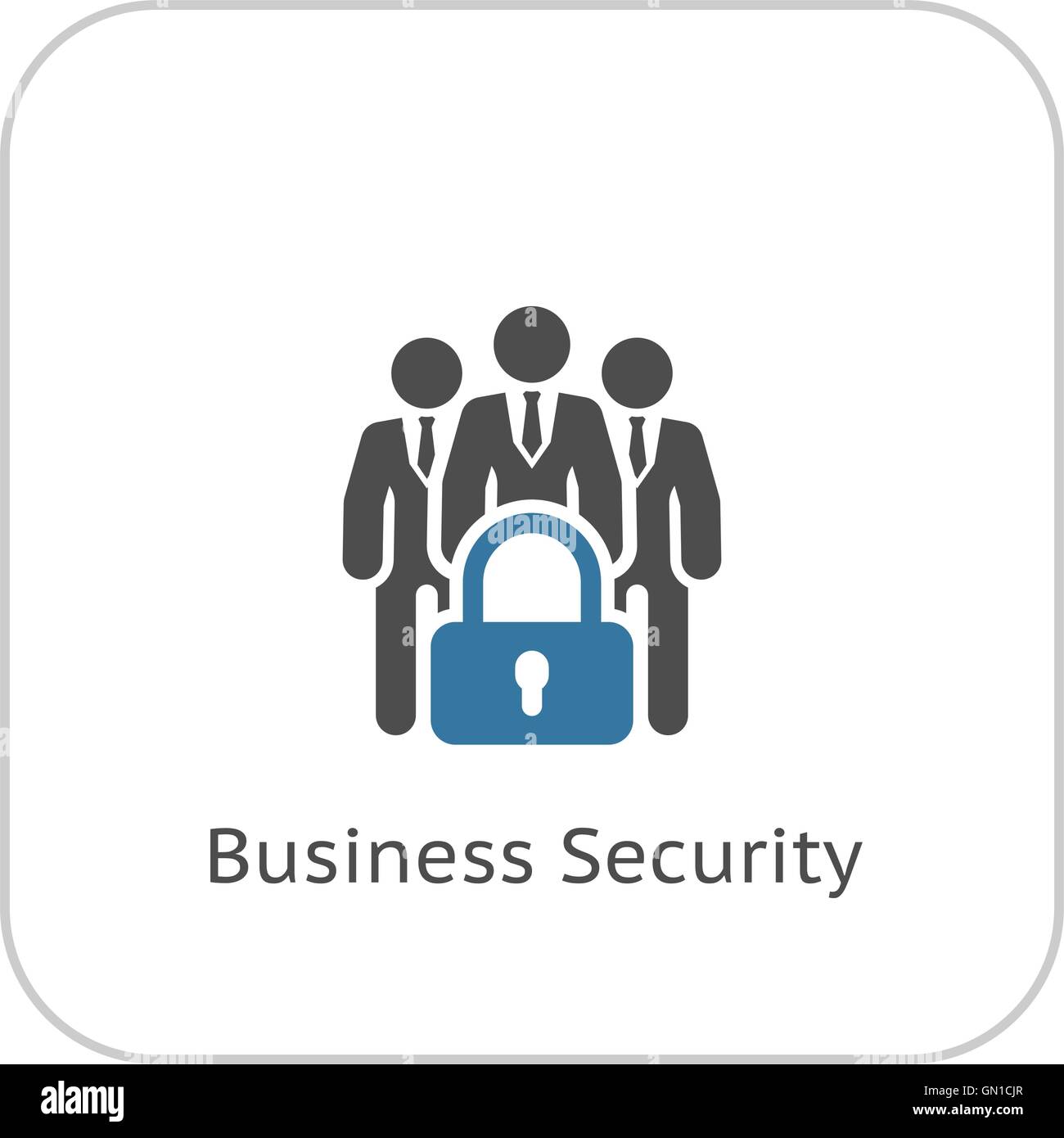 Business Security Icon. Flat Design. Stock Vector