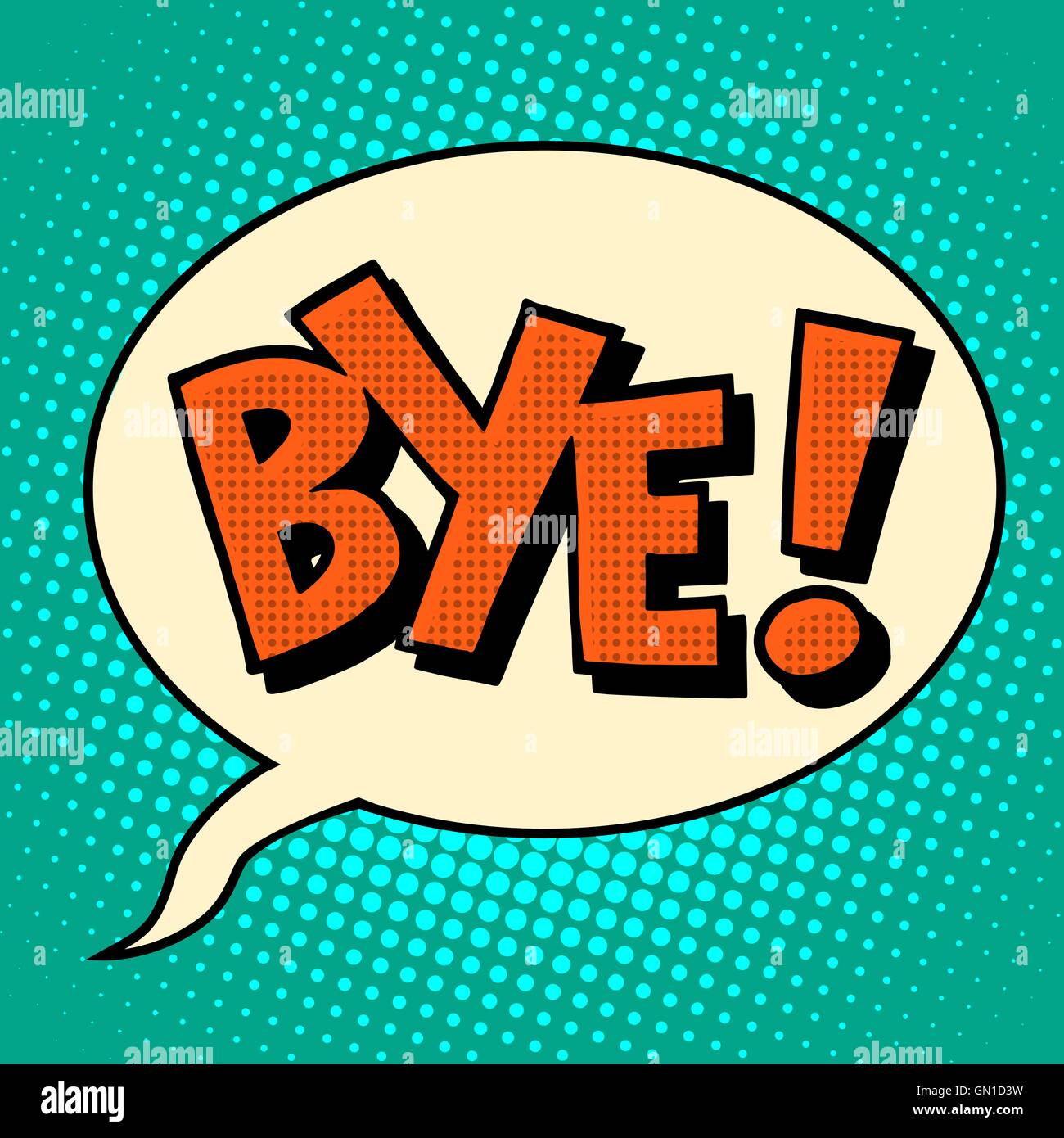Goodbye bye comic bubble text hires stock photography and images Alamy