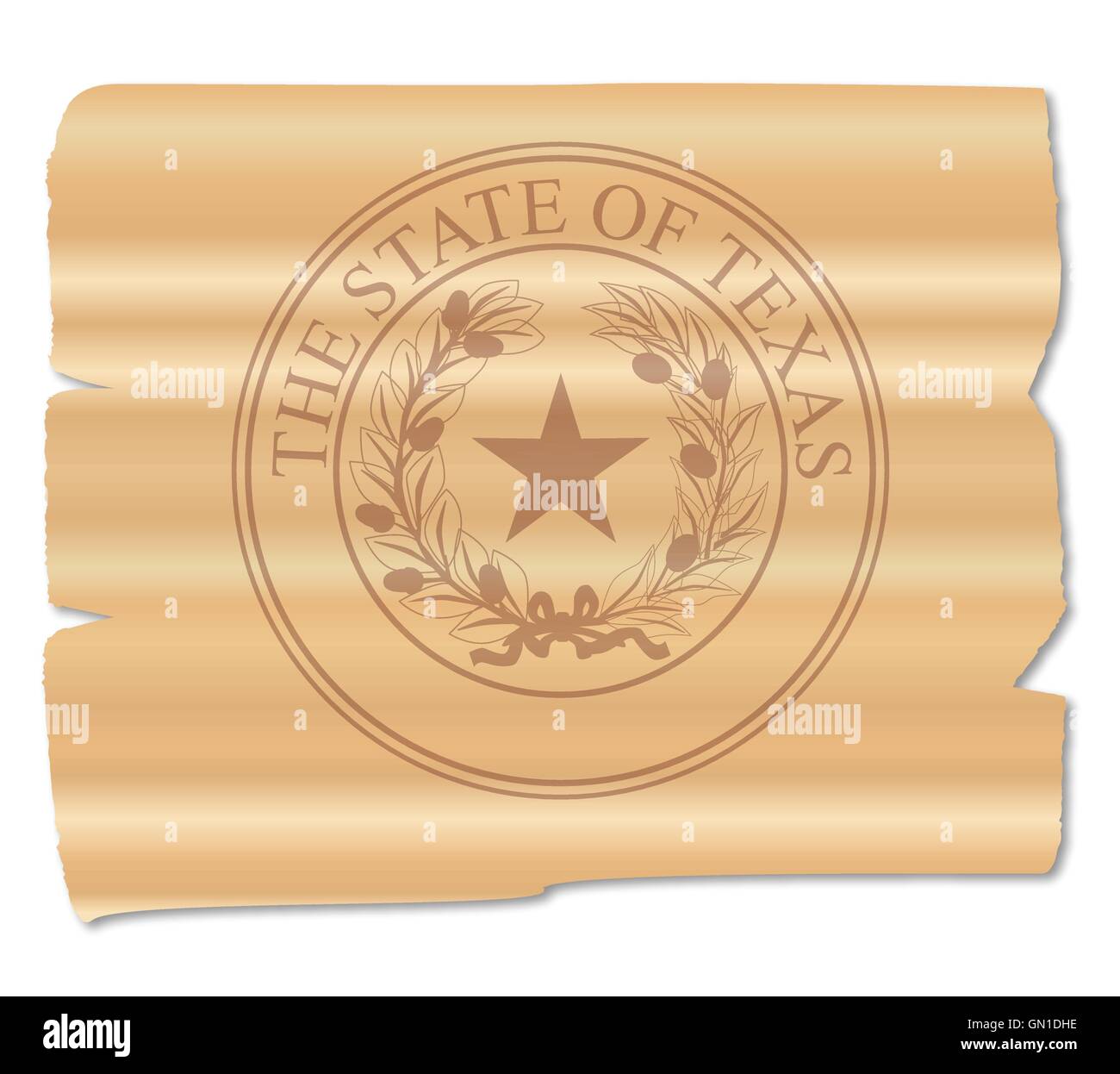 Texan State Seal Brand Stock Vector