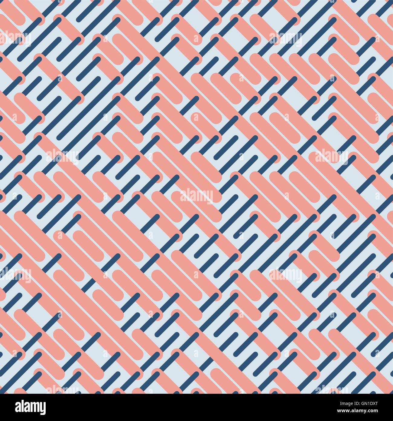 Vector Seamless Rounded Parallel Lines Pattern in Pink and Blue Stock ...