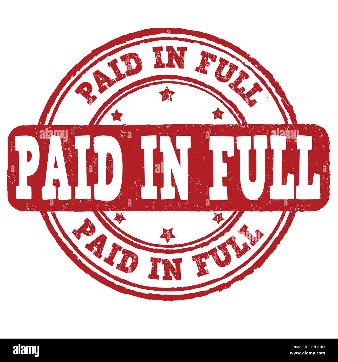 Paid in full stamp Stock Vector