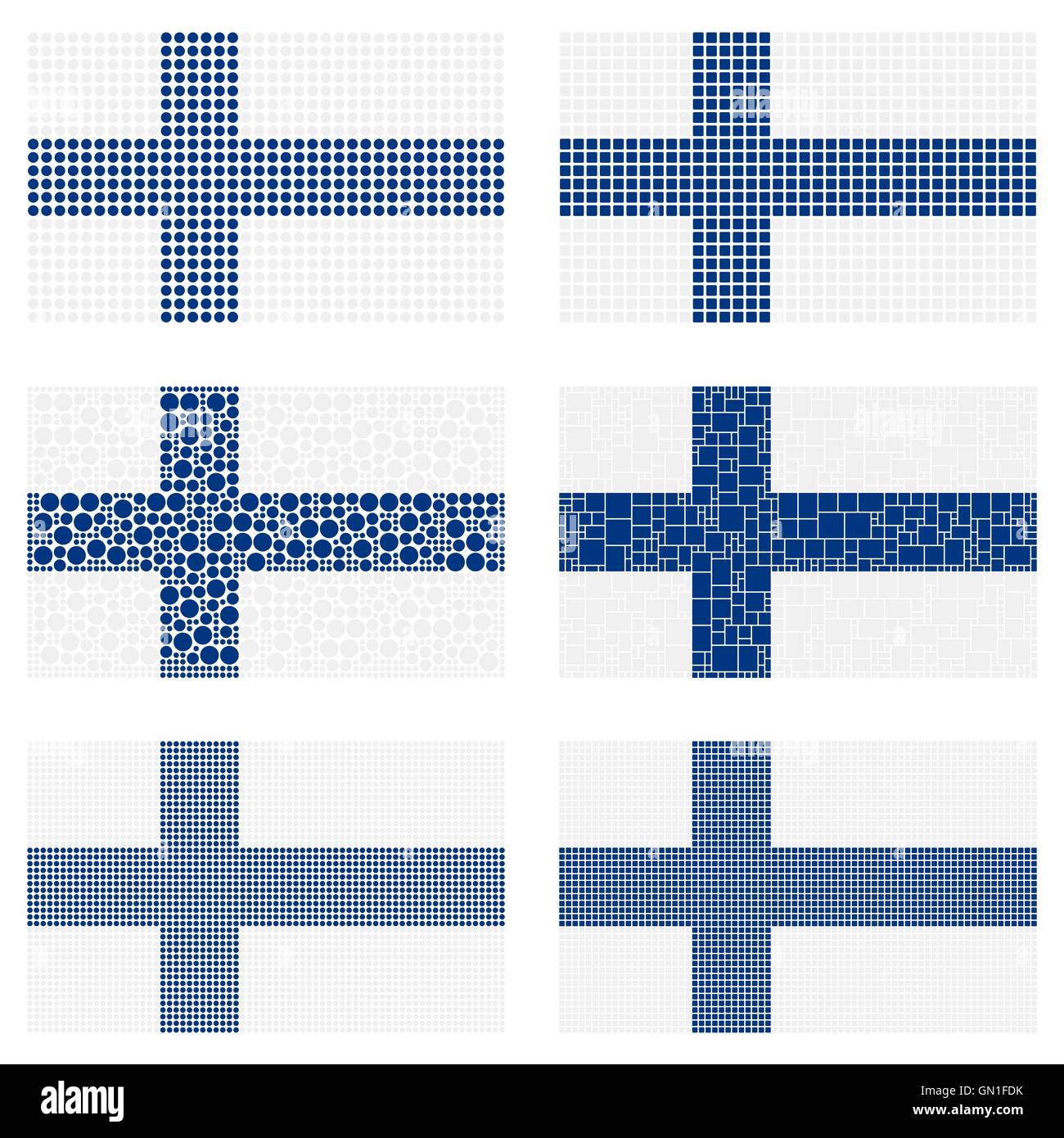 Mosaic Finland flag set Stock Vector Image & Art - Alamy