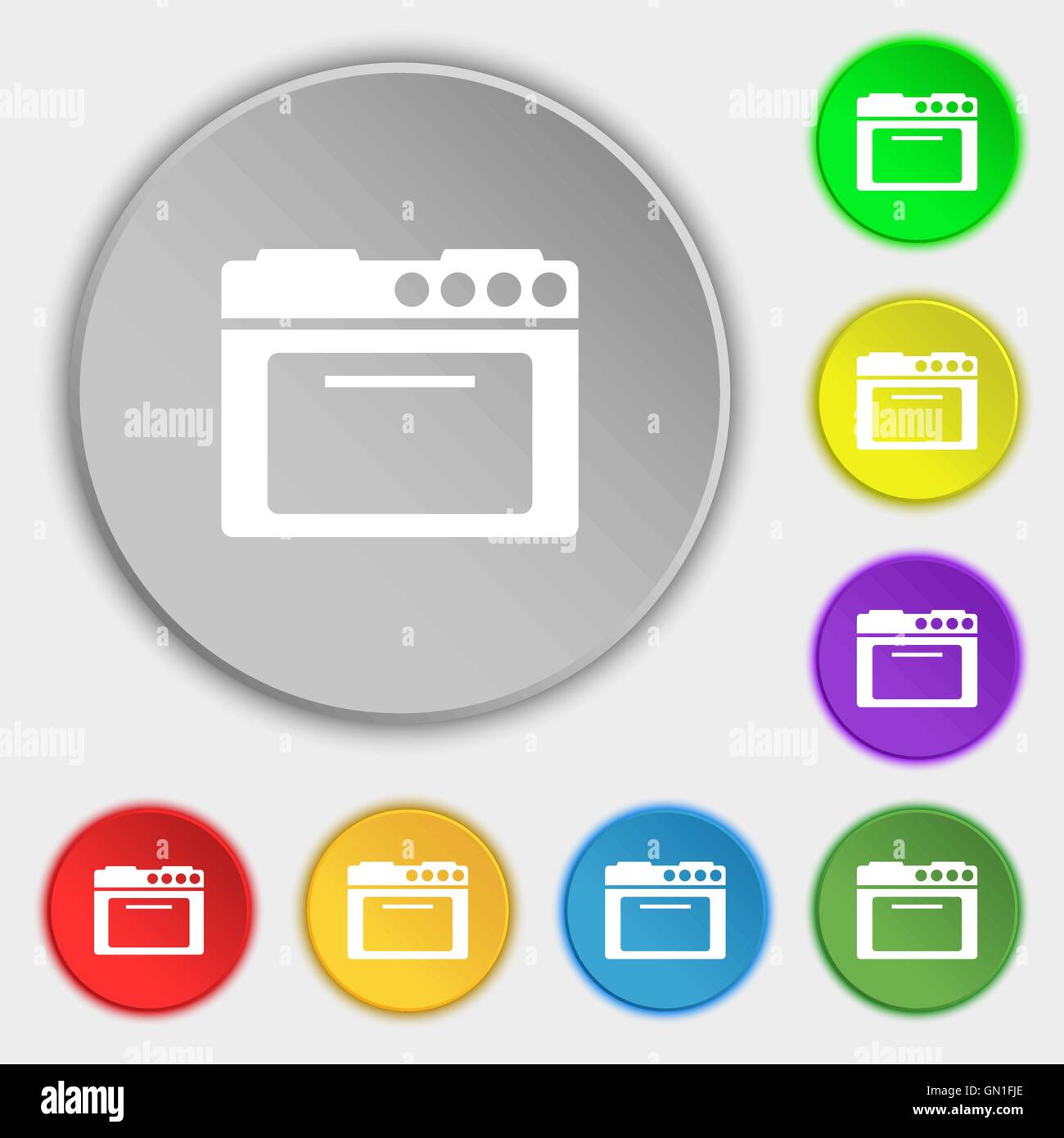 Cooking on gas cooker Stock Vector Images - Alamy