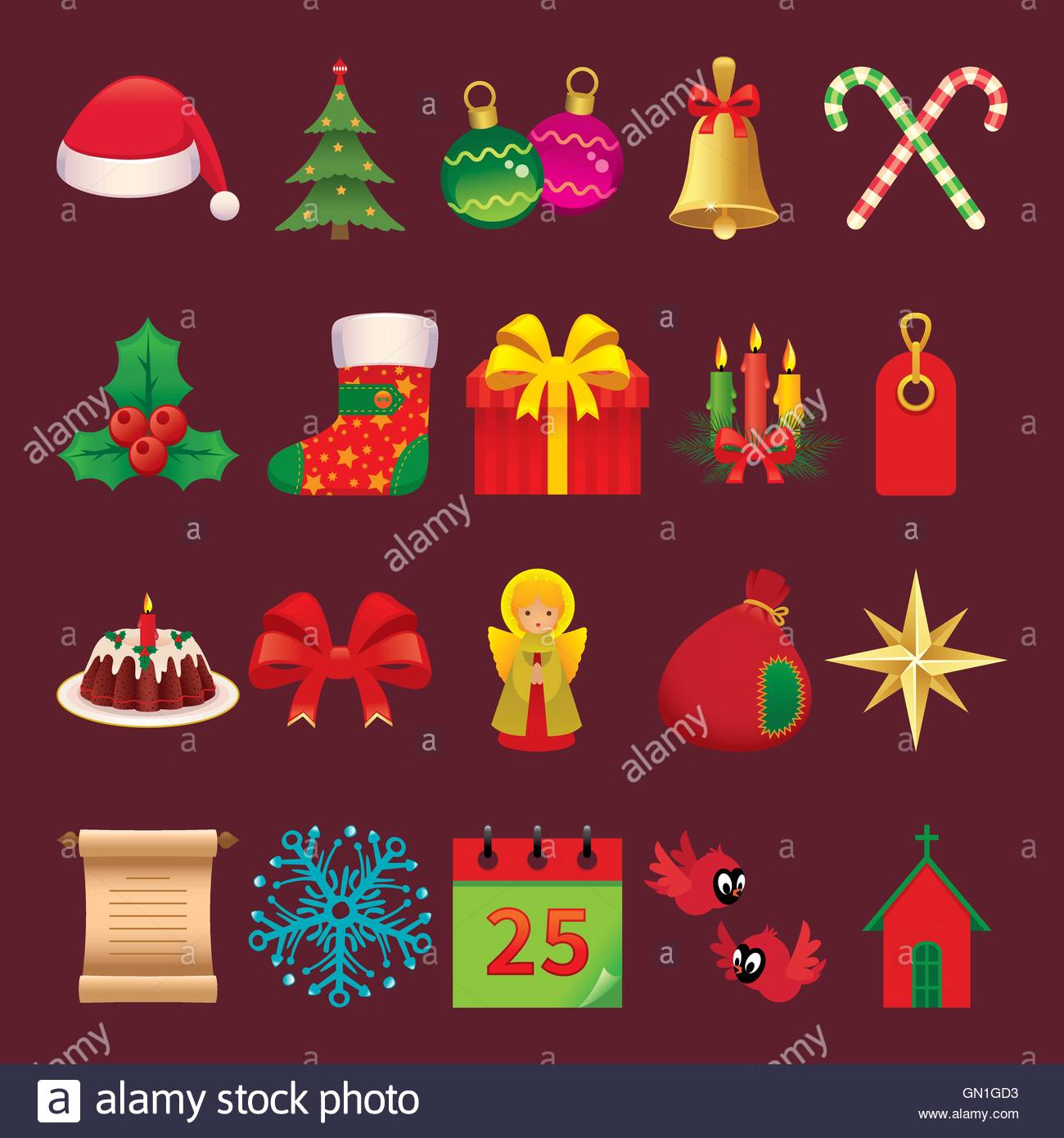 Christmas Symbols Set High Resolution Stock Photography and Images - Alamy