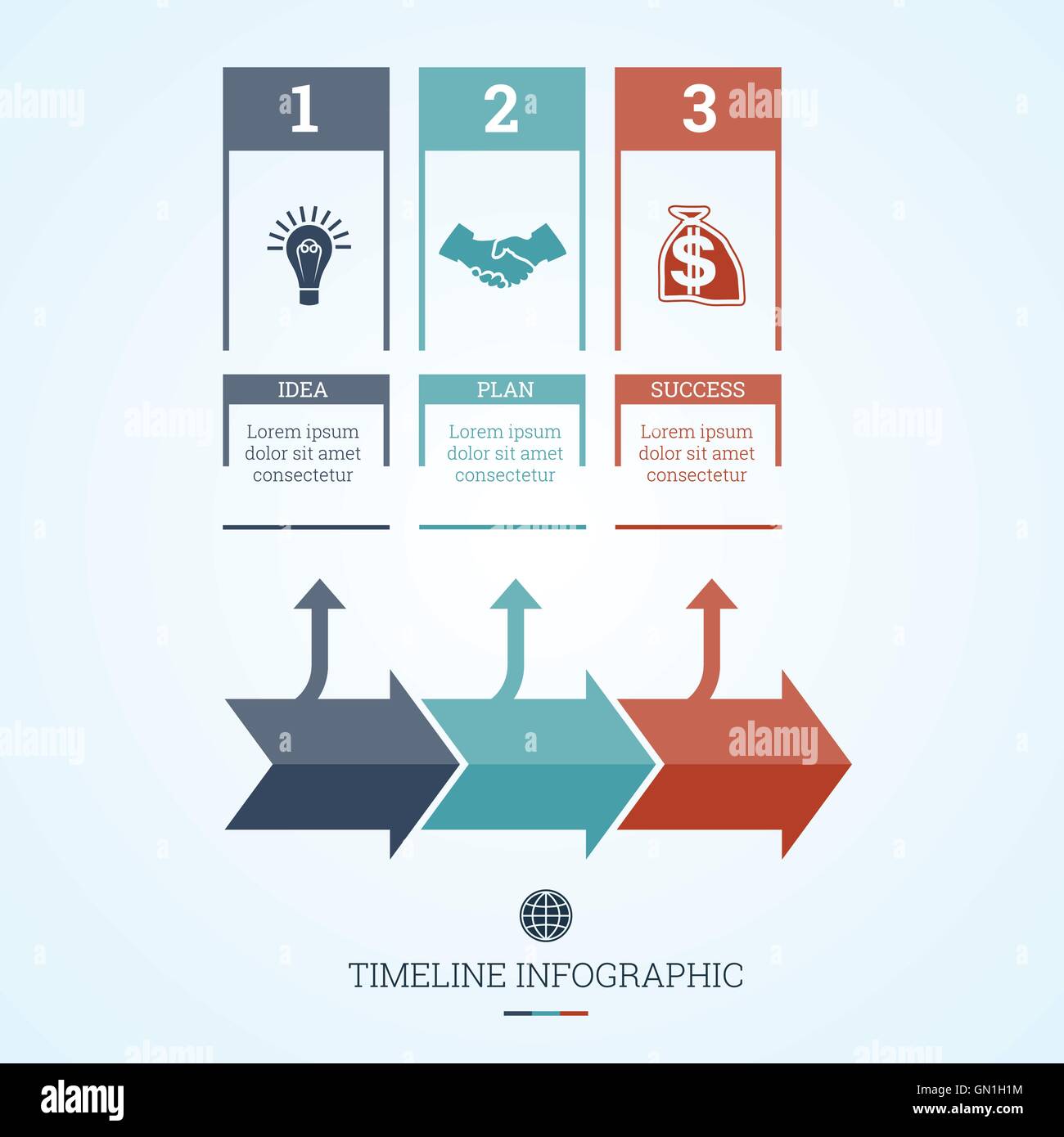 Conceptual Business Timeline Infographic, Vector design template for ...