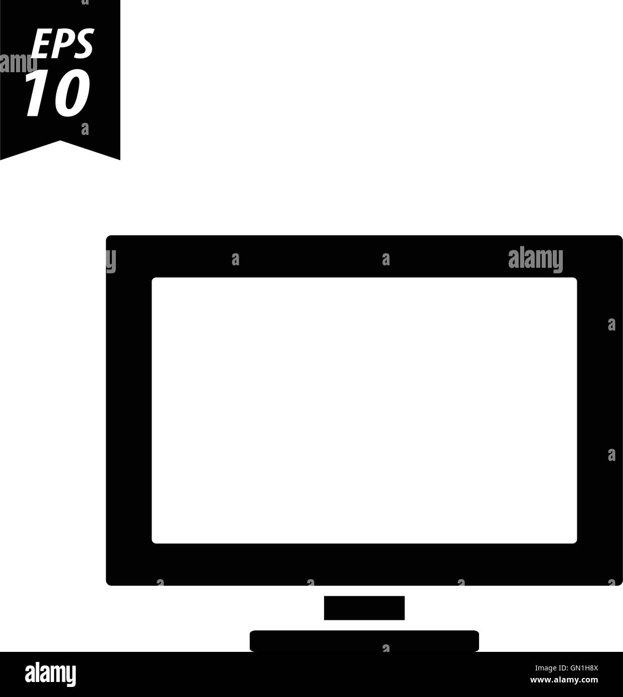 icon of monitor Stock Vector