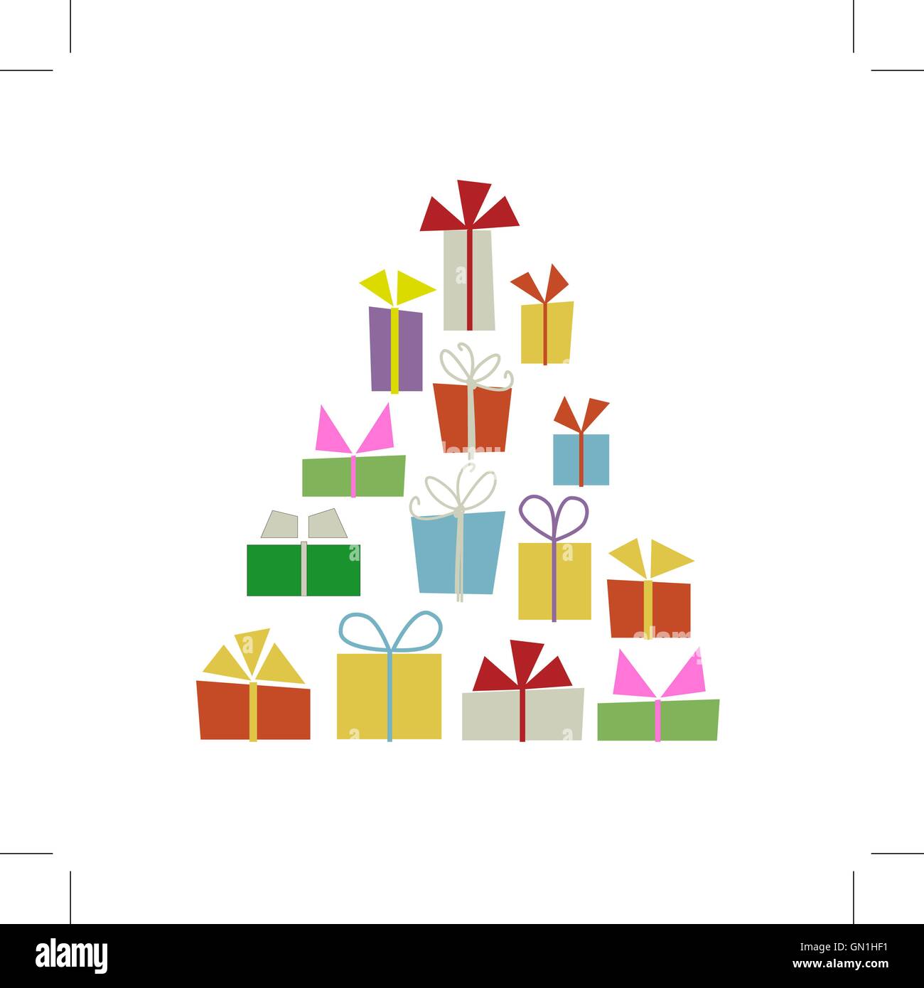 Christmas tree with gift boxes for your design Stock Vector Image & Art ...