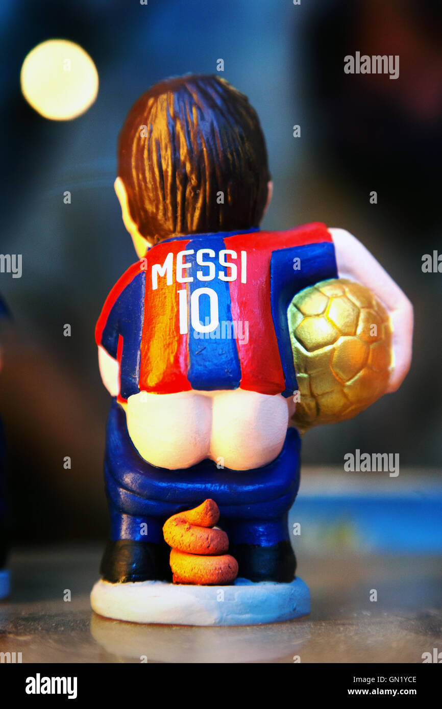 Lionel Messi 'caganer' ( crapper), Barcelona, Spain Stock Photo - Alamy