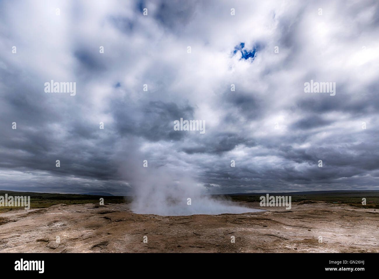 geothermal area, Haukadalur, Golden Circle, Geysir, Reykjavik, Iceland Stock Photo