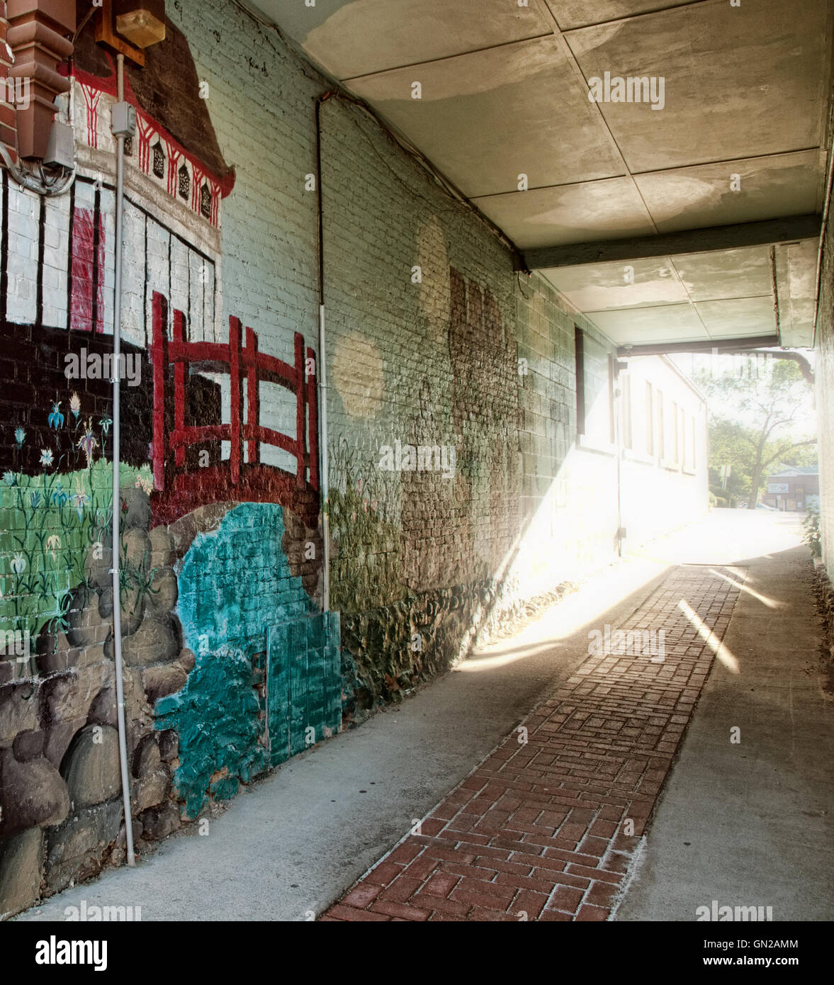 Empty morning alley hi-res stock photography and images - Alamy