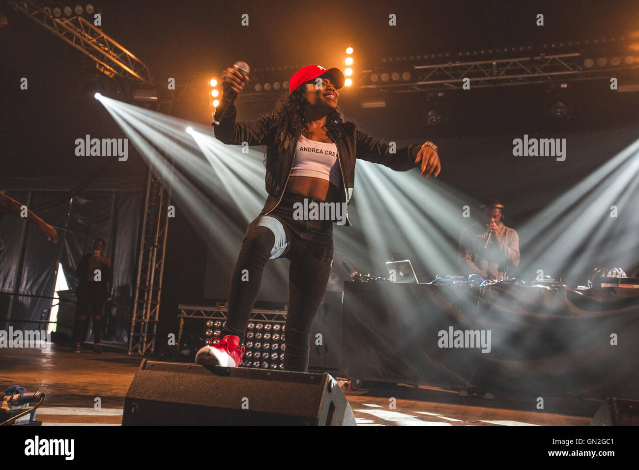 Leeds, UK. August 27, 2016 - British rapper Melesha O'Garro, better ...
