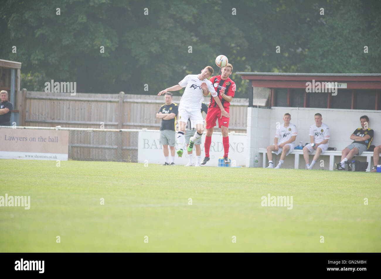 UK. 27th August, 2016. Evo-Stik Division 1 South and West; Winchester FC v Tiverton Town FC. Depleted Winchester City squad going down 4-0 to high flying Tiverton Town in the Evo-Stick South and West Div 1. Credit:  Flashspix/Alamy Live News Stock Photo