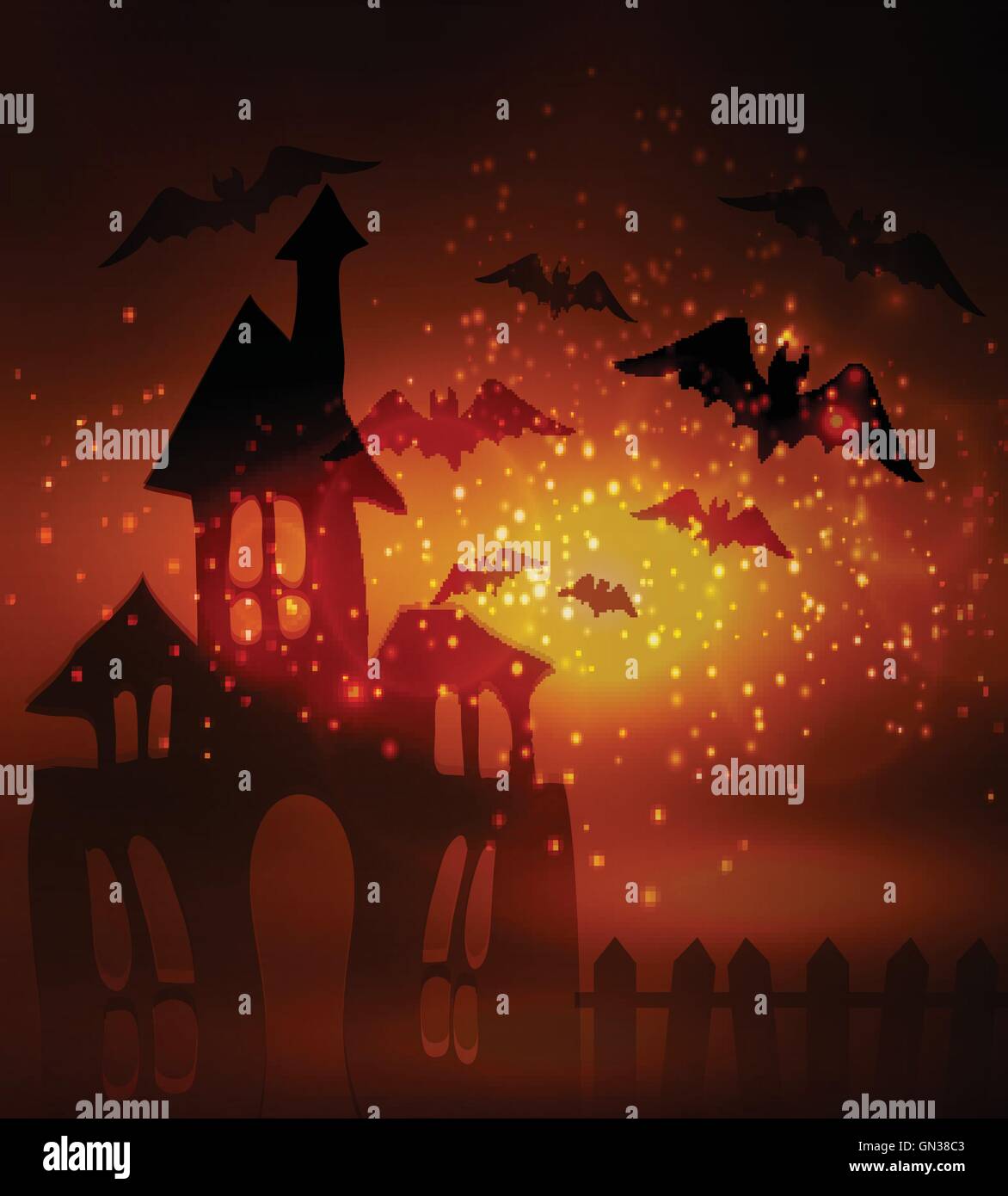 Halloween haunted house Stock Vector Image & Art - Alamy