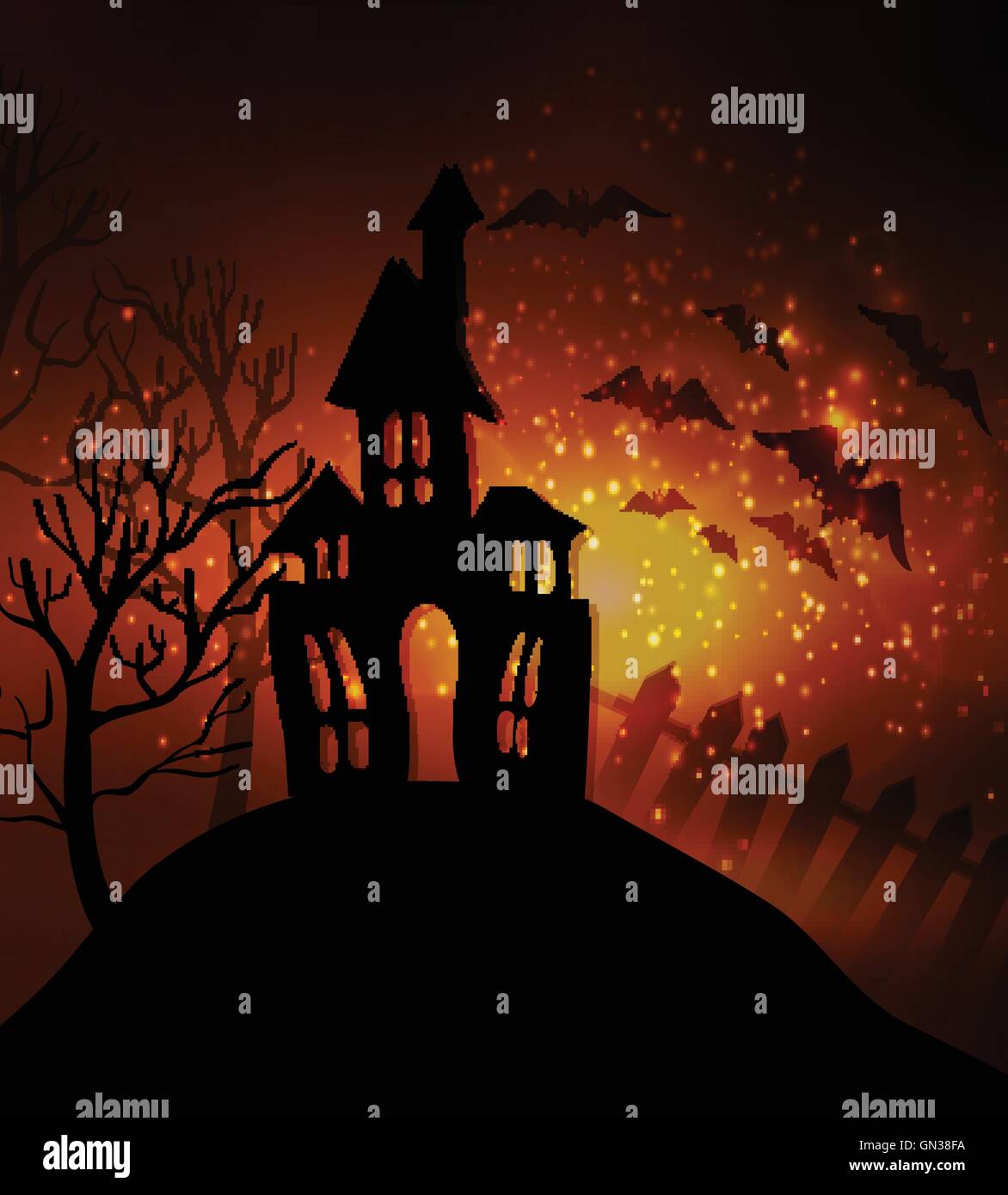 Halloween haunted house Stock Vector Image & Art - Alamy