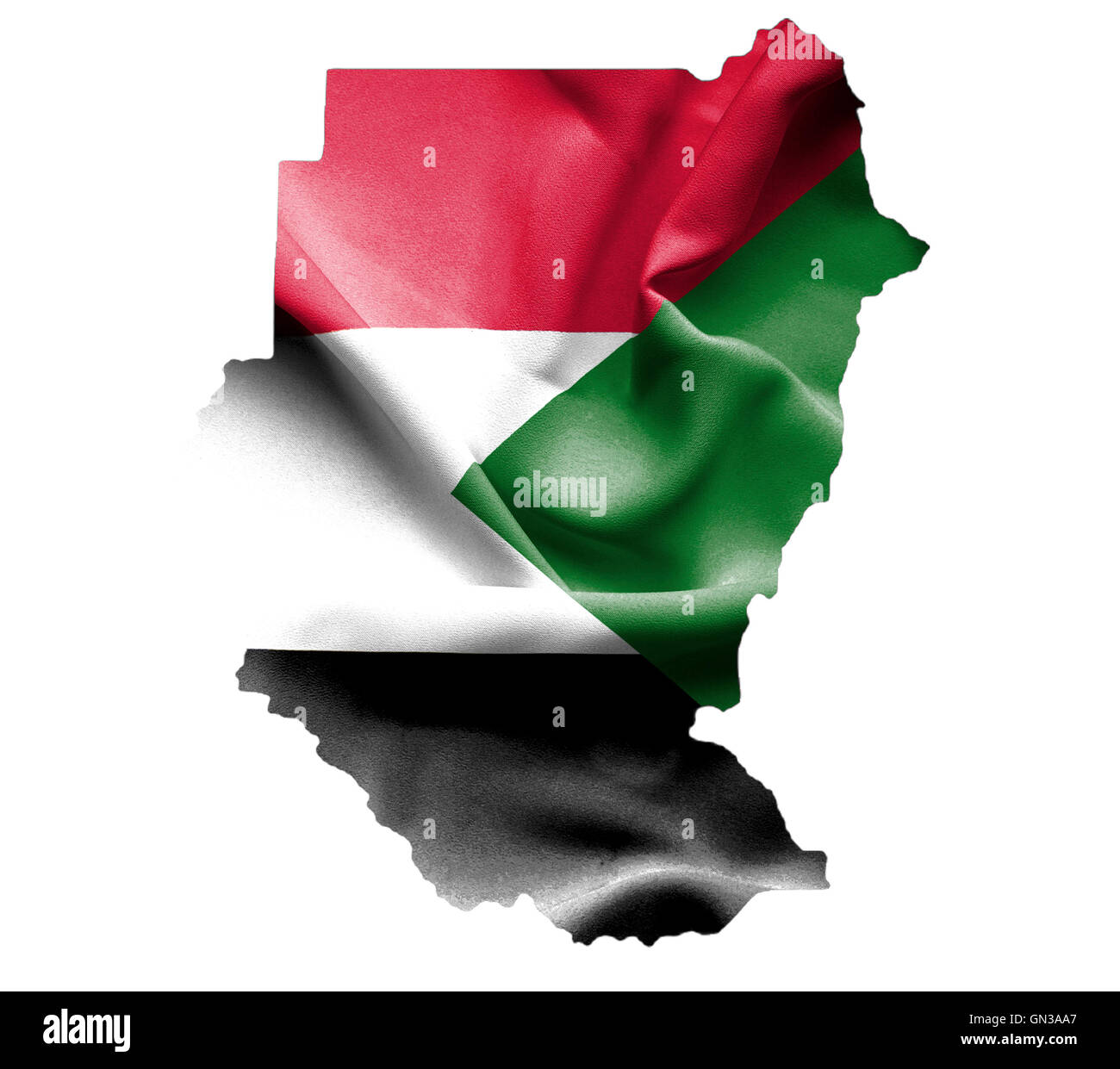 Vintage Sudan Map Cut Out Stock Images & Pictures - Alamy